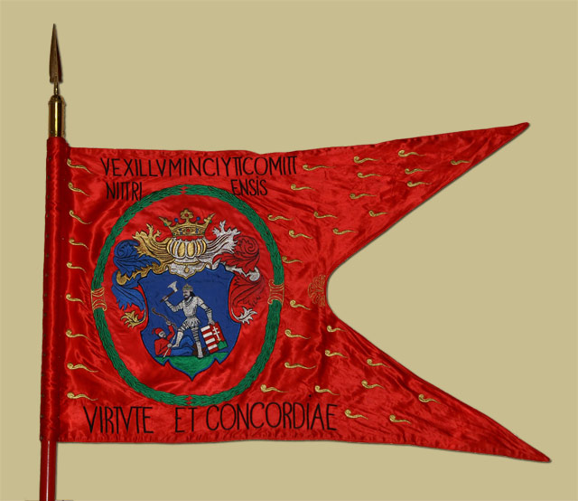 Nyitra vármegyei nemesi felkelők zászlaja 1660-ból 2 Nyitra vármegyei nemesi felkelők zászlaja 1660-ból 1