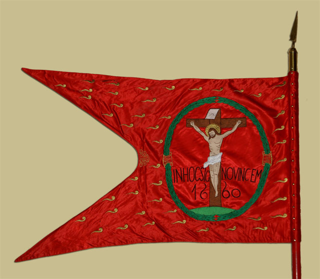 Nyitra vármegyei nemesi felkelők zászlaja 1660-ból 2 Nyitra vármegyei nemesi felkelők zászlaja 1660-ból 1