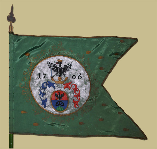 Rákóczi korabeli kuruc lovassági zászló 1706-ból 1