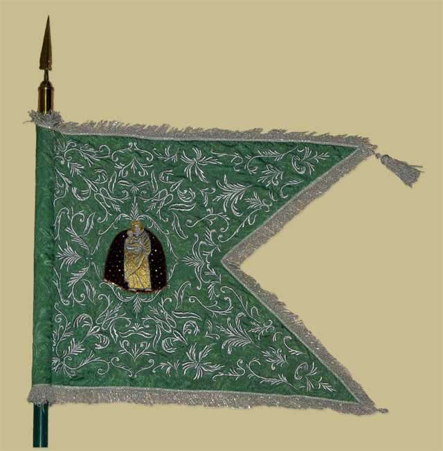 A Baranyai Huszárezred ezredzászlaja 1730 körül 1