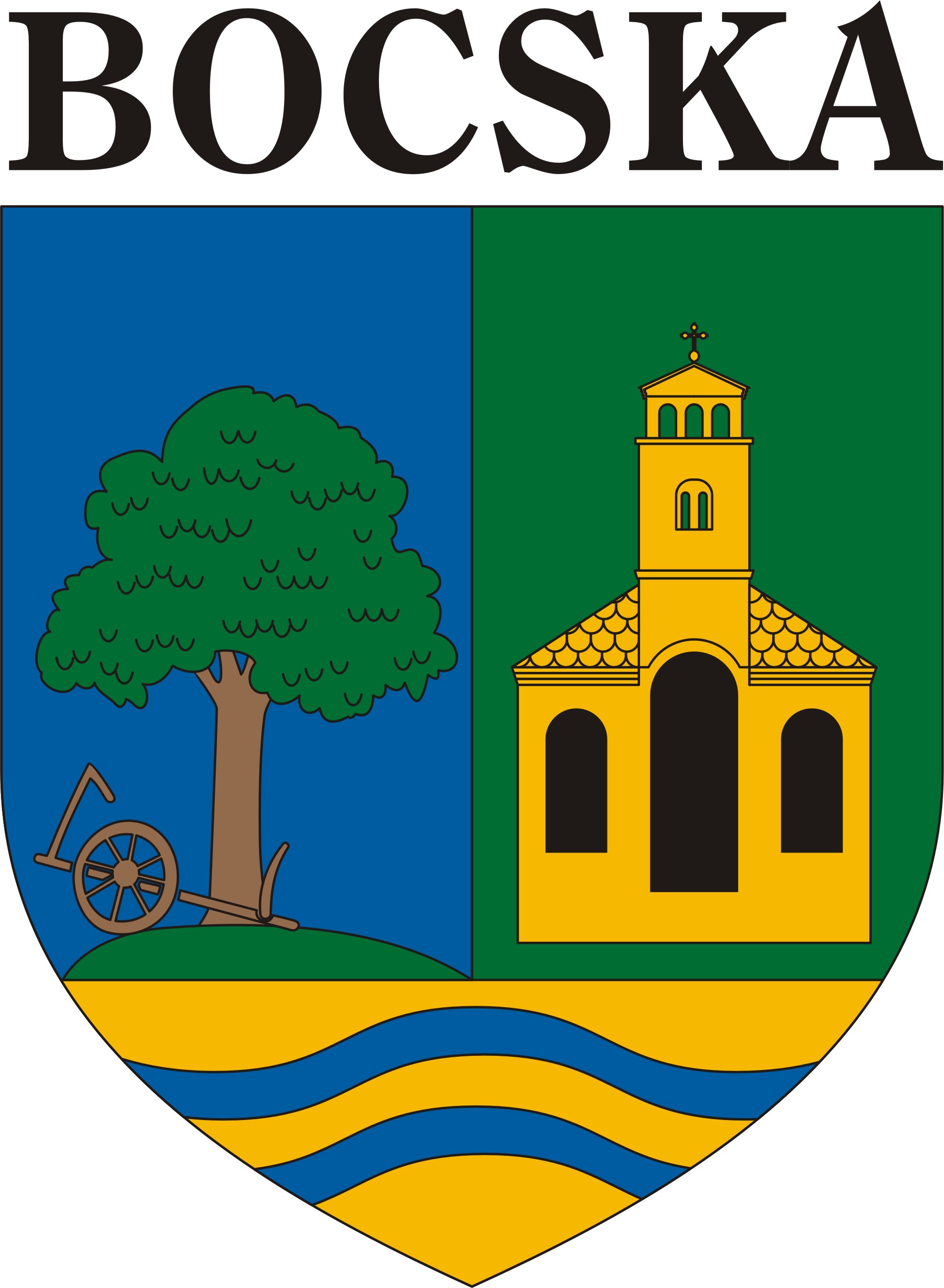 Bocska község címere Bocska község