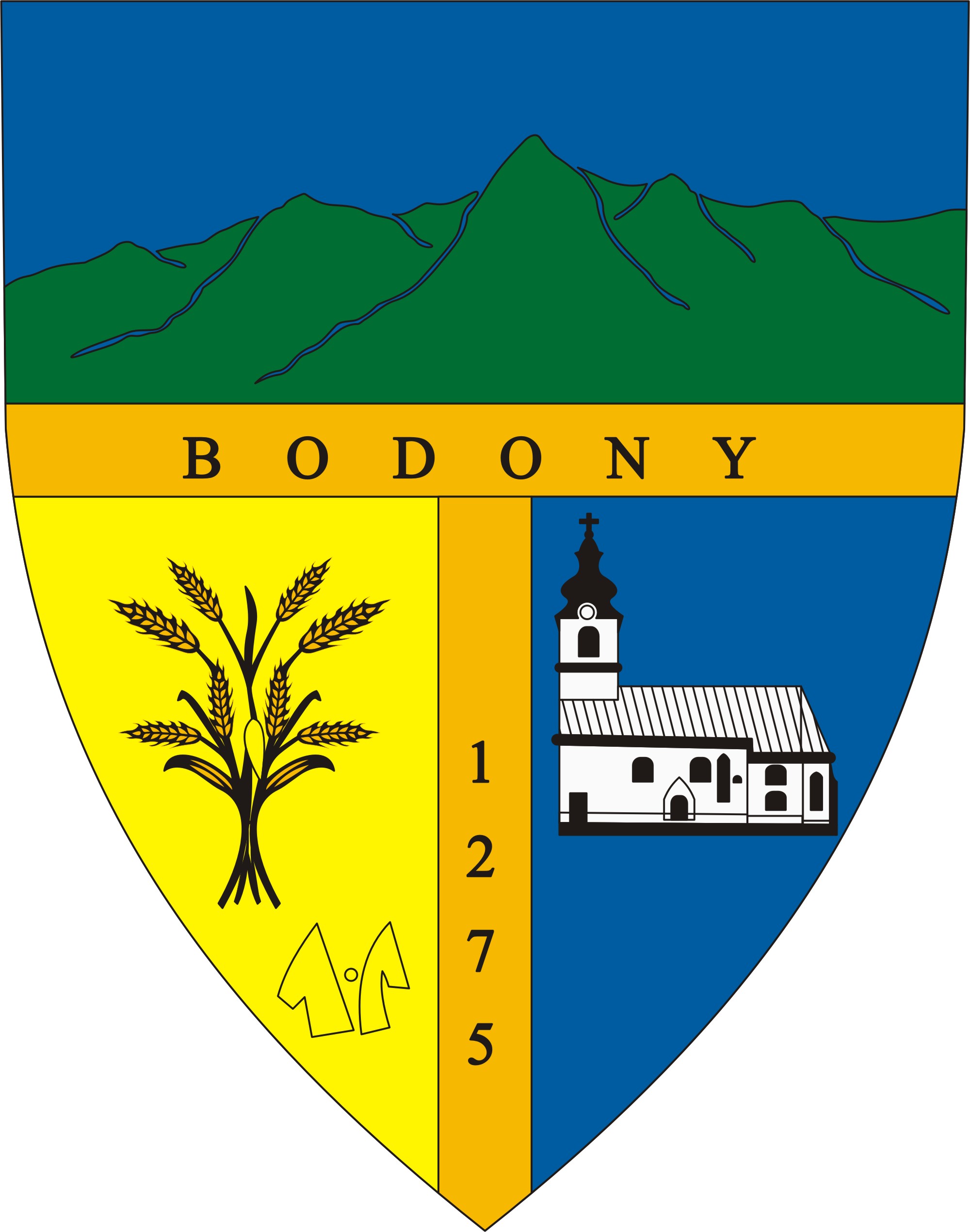 Bodony község címere Bodony község