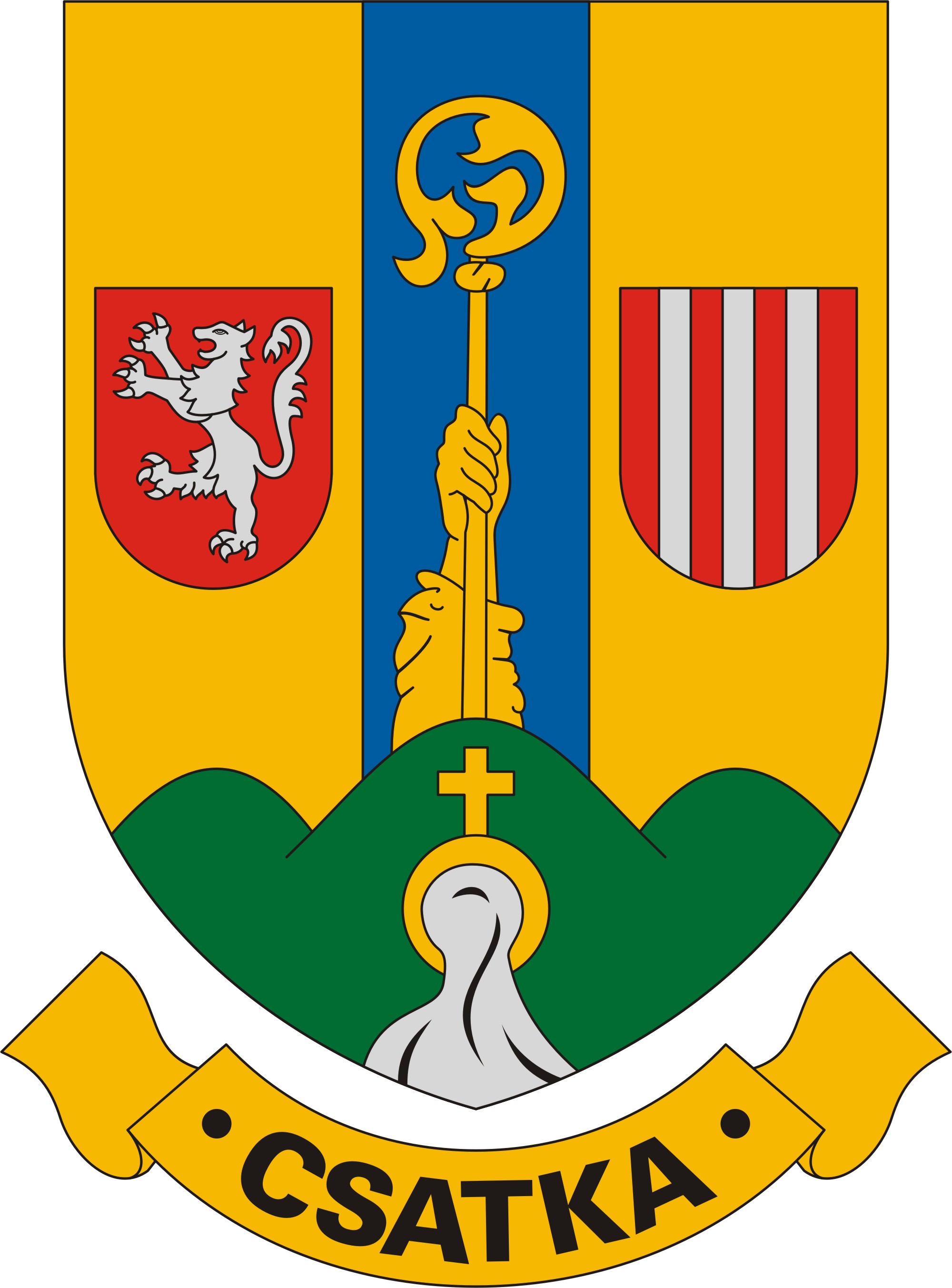 Csatka község címere Csatka község