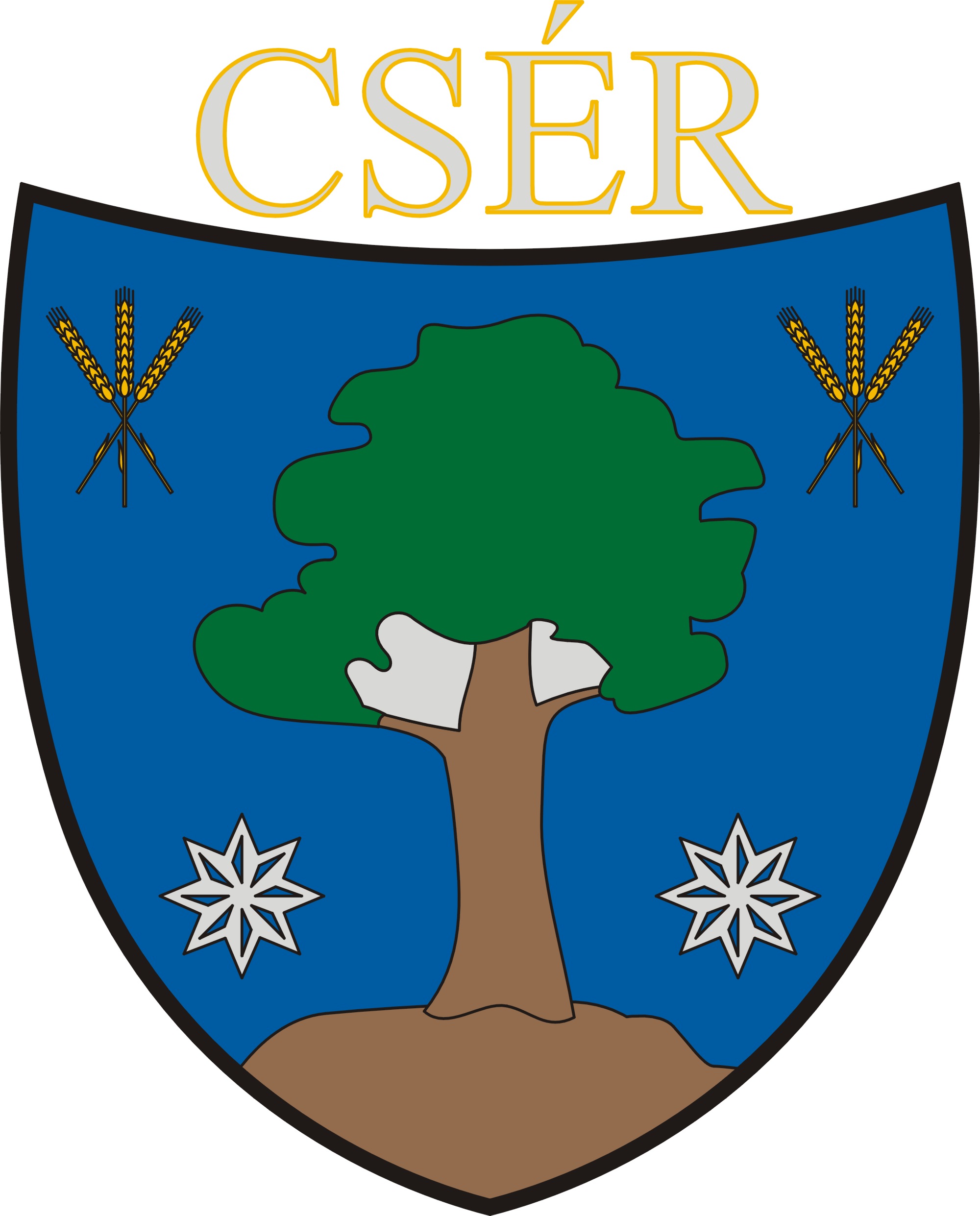 Csér község címere Csér község