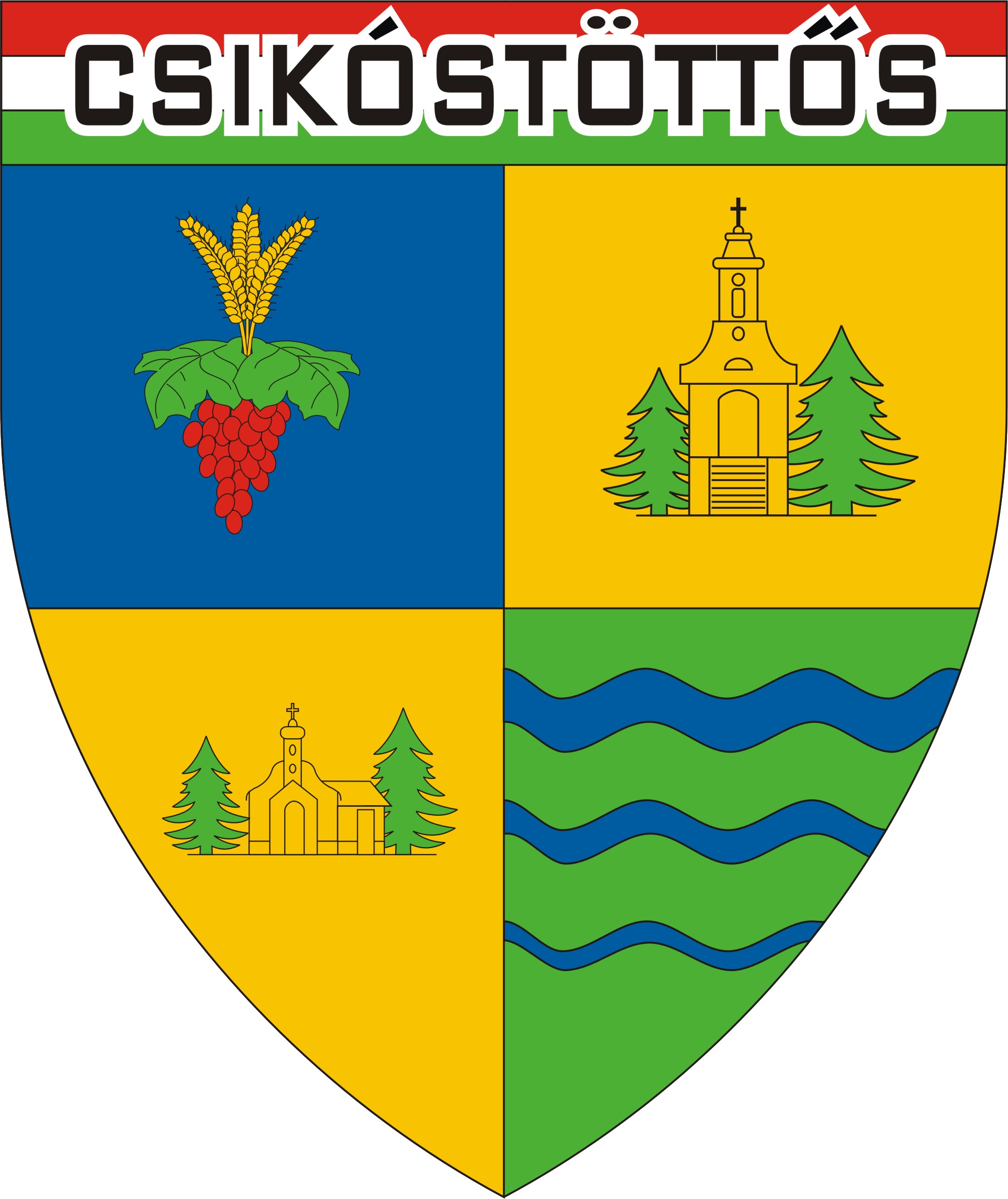 Csikóstöttős község címere Csikóstöttős község
