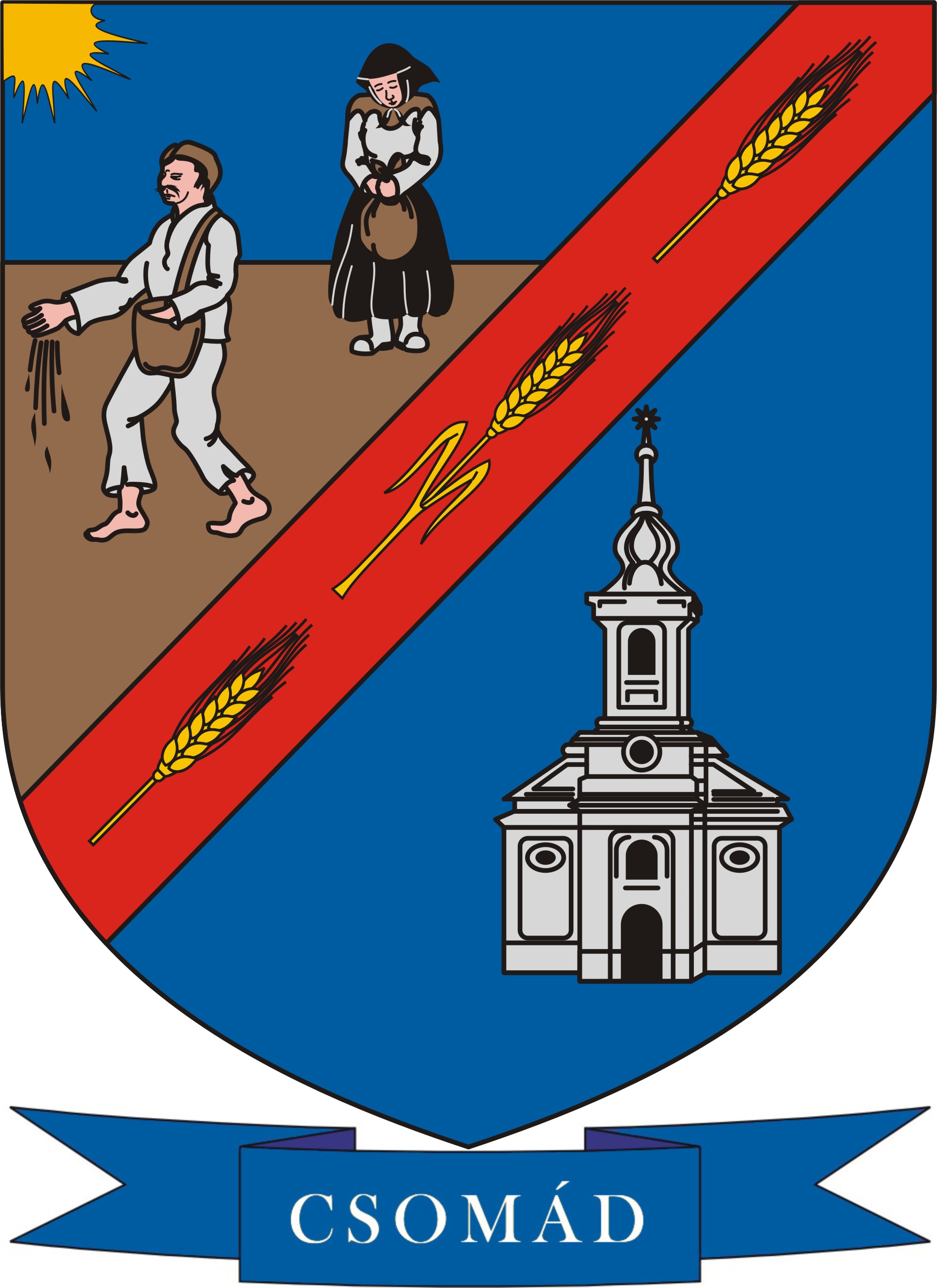 Csomád község címere Csomád község