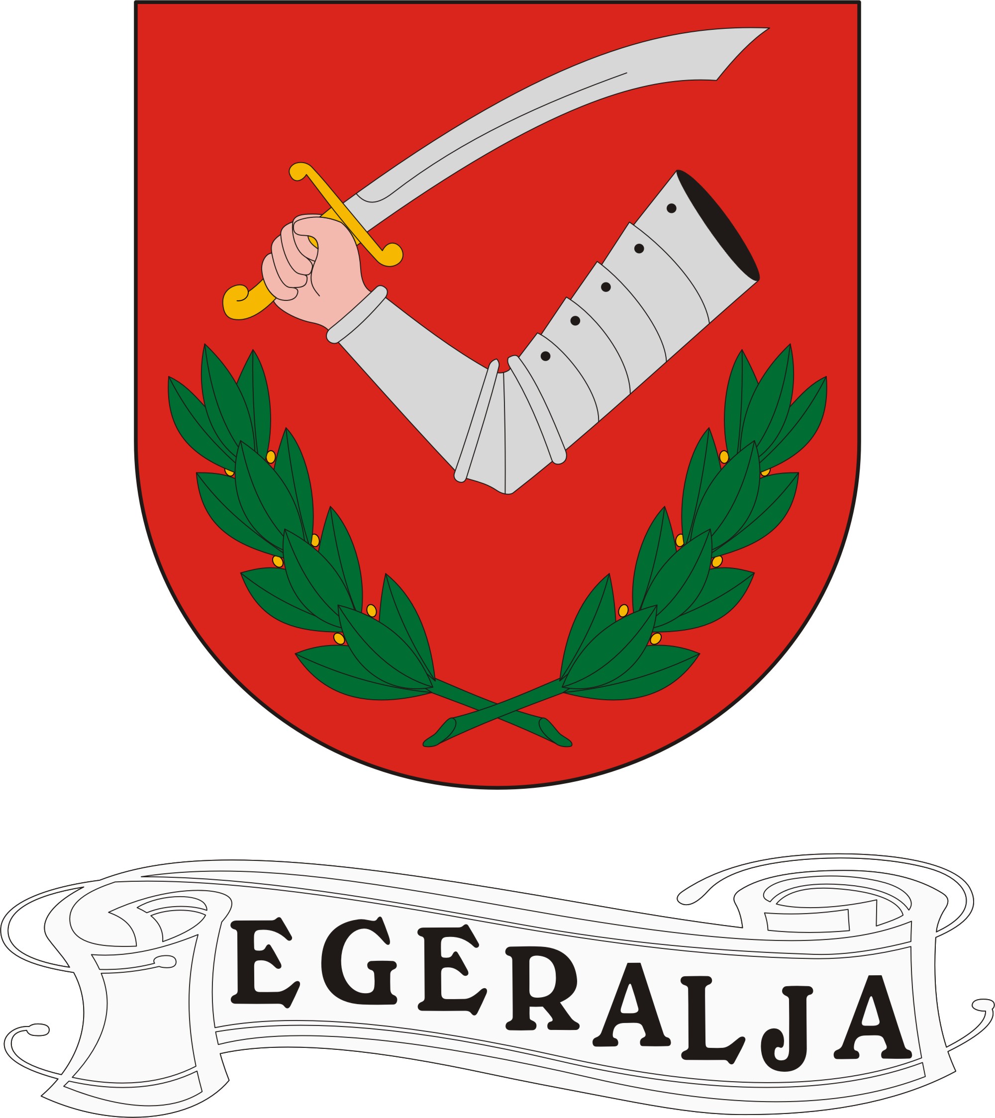 Egeralja község címere Egeralja község