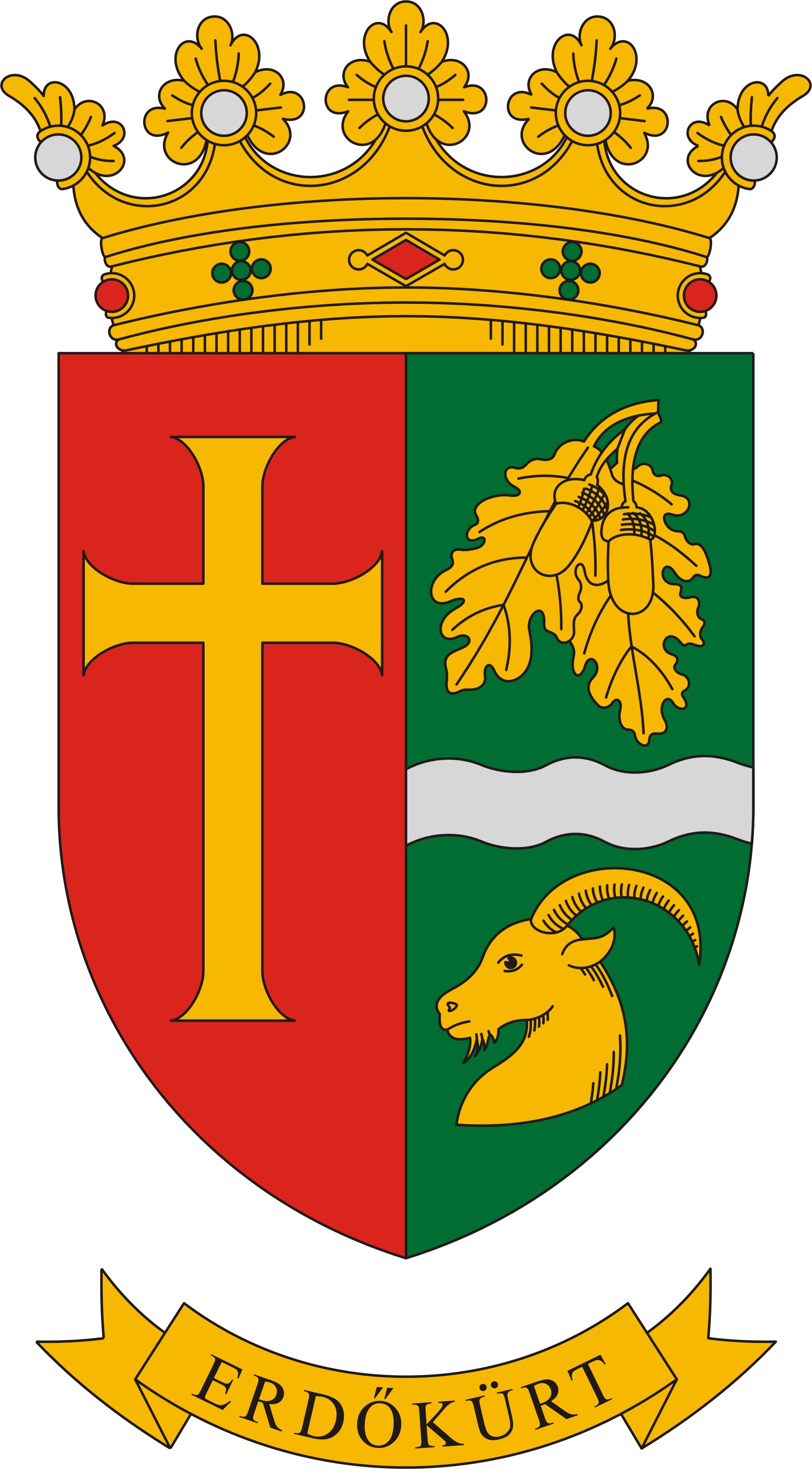 Erdőkürt község címere Erdőkürt község