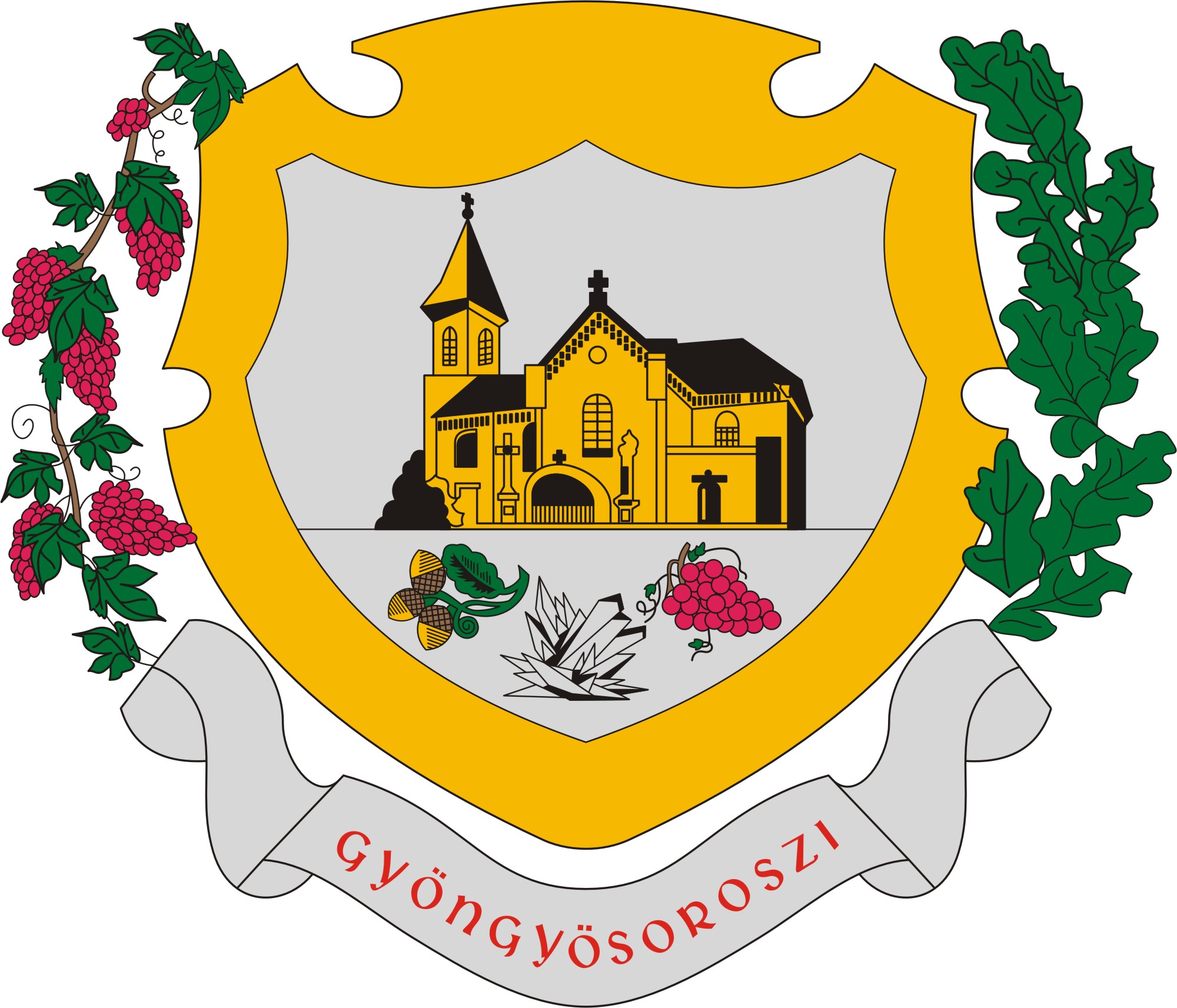 Gyöngyösoroszi község címere Gyöngyösoroszi község