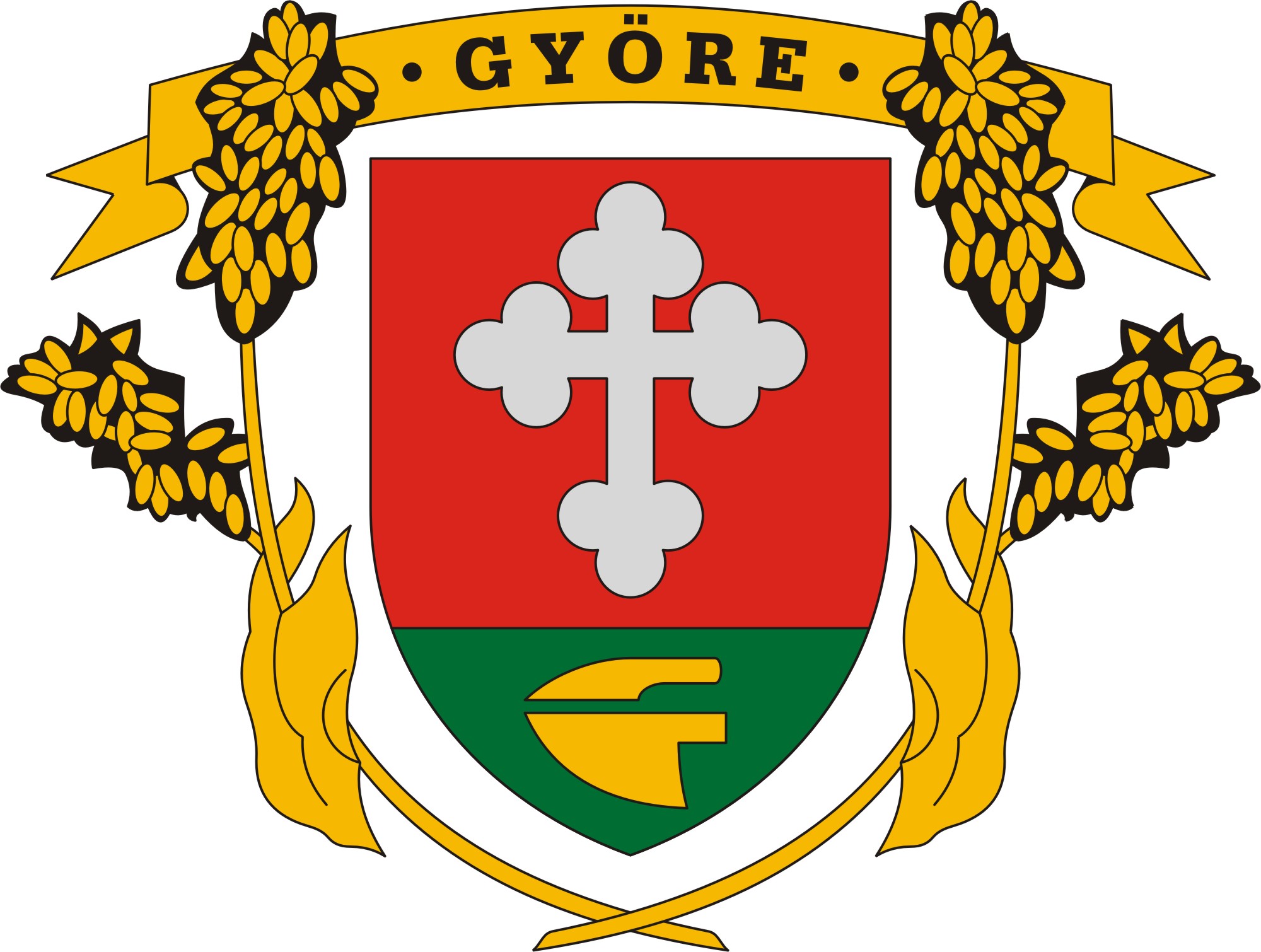 Györe község címere Györe község