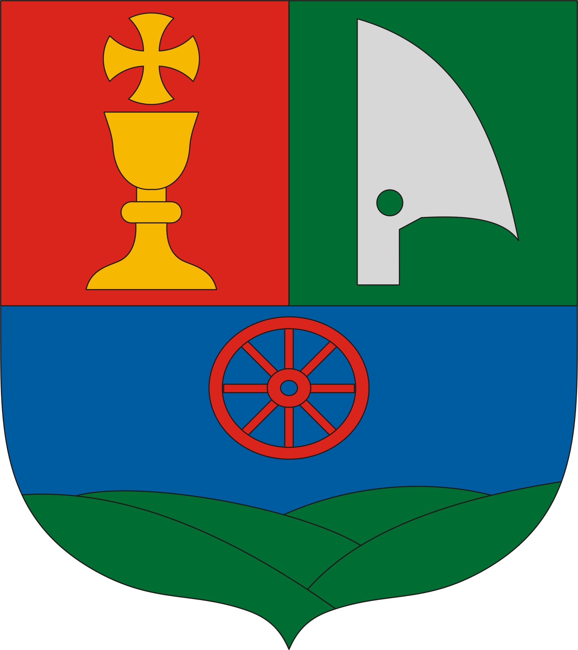 Istvándi község címere Istvándi község