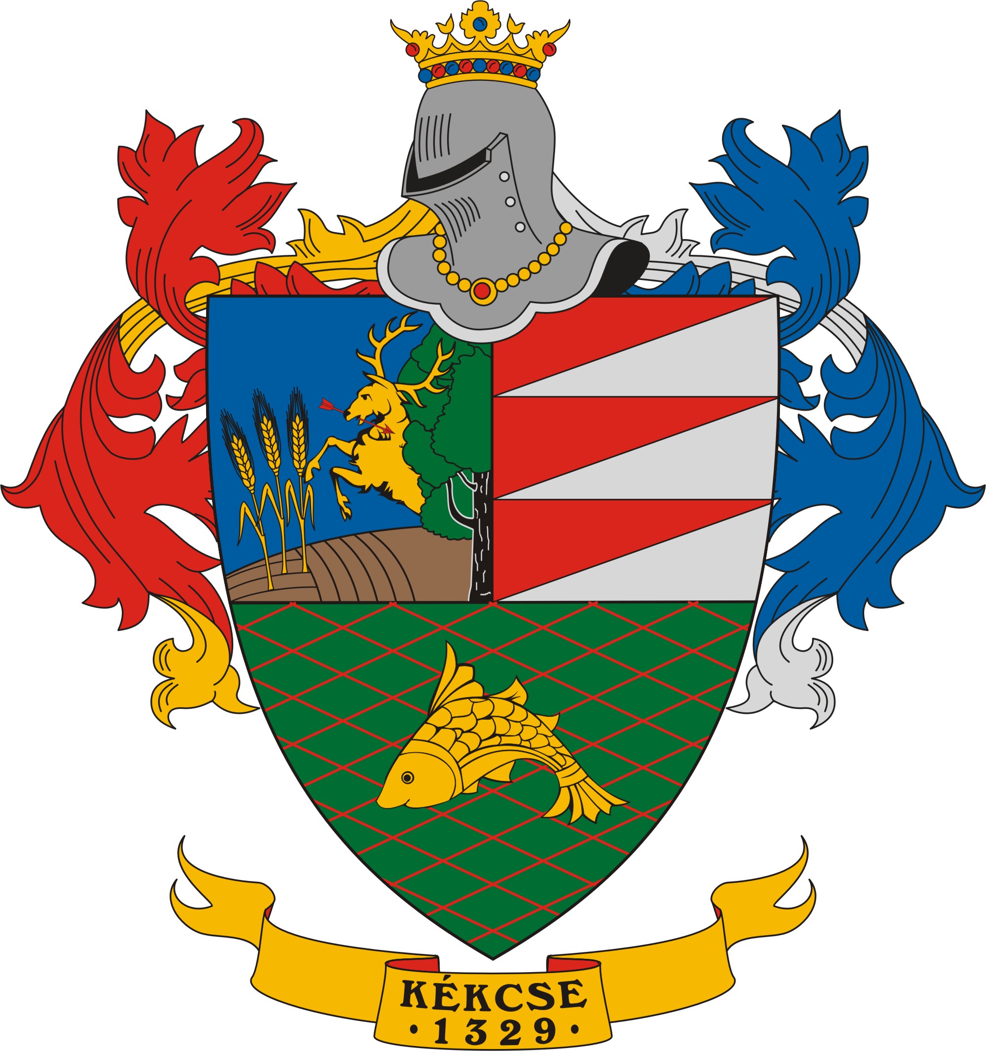 Kékcse község címere Kékcse község