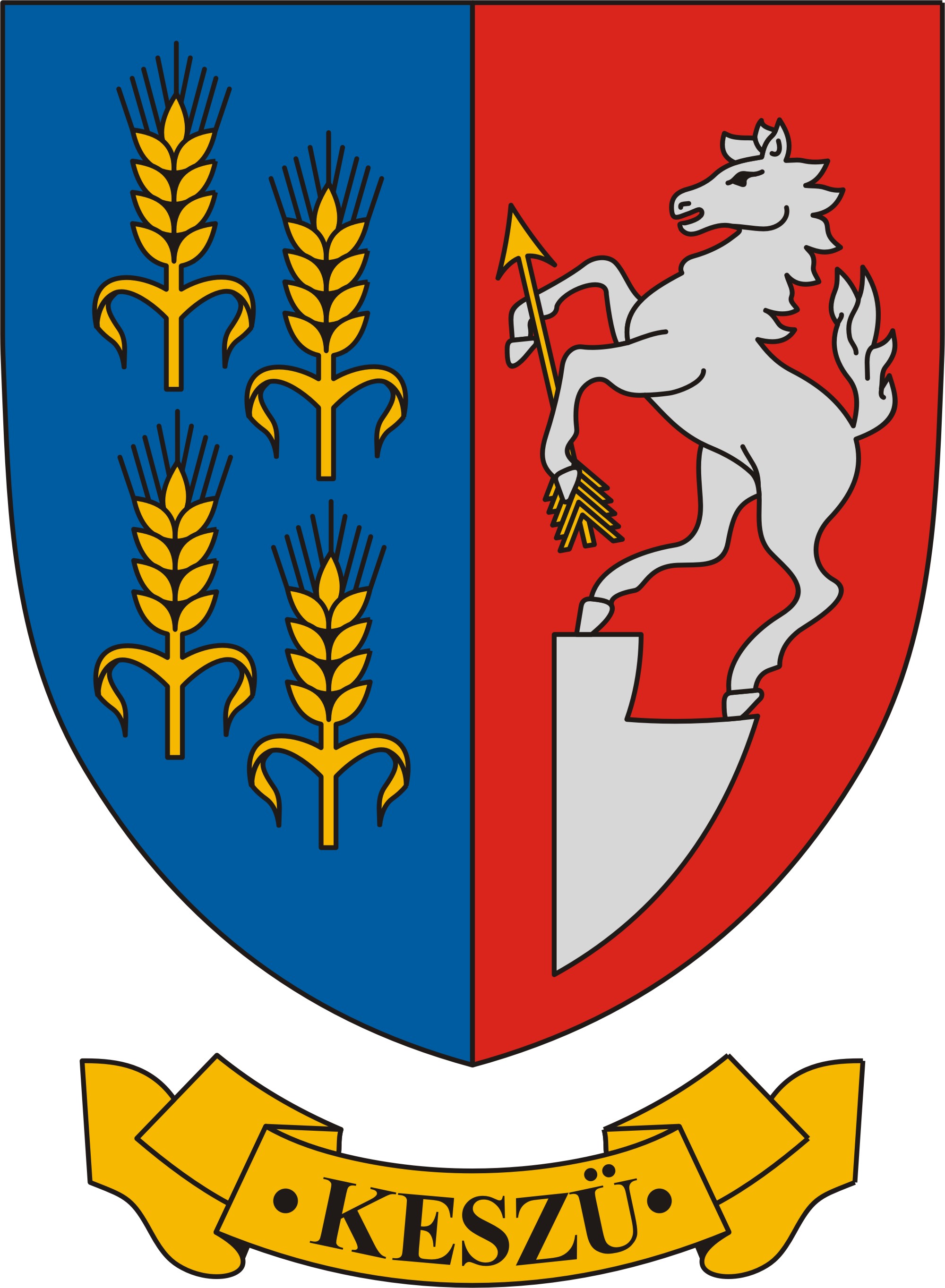 Keszü község címere Keszü község