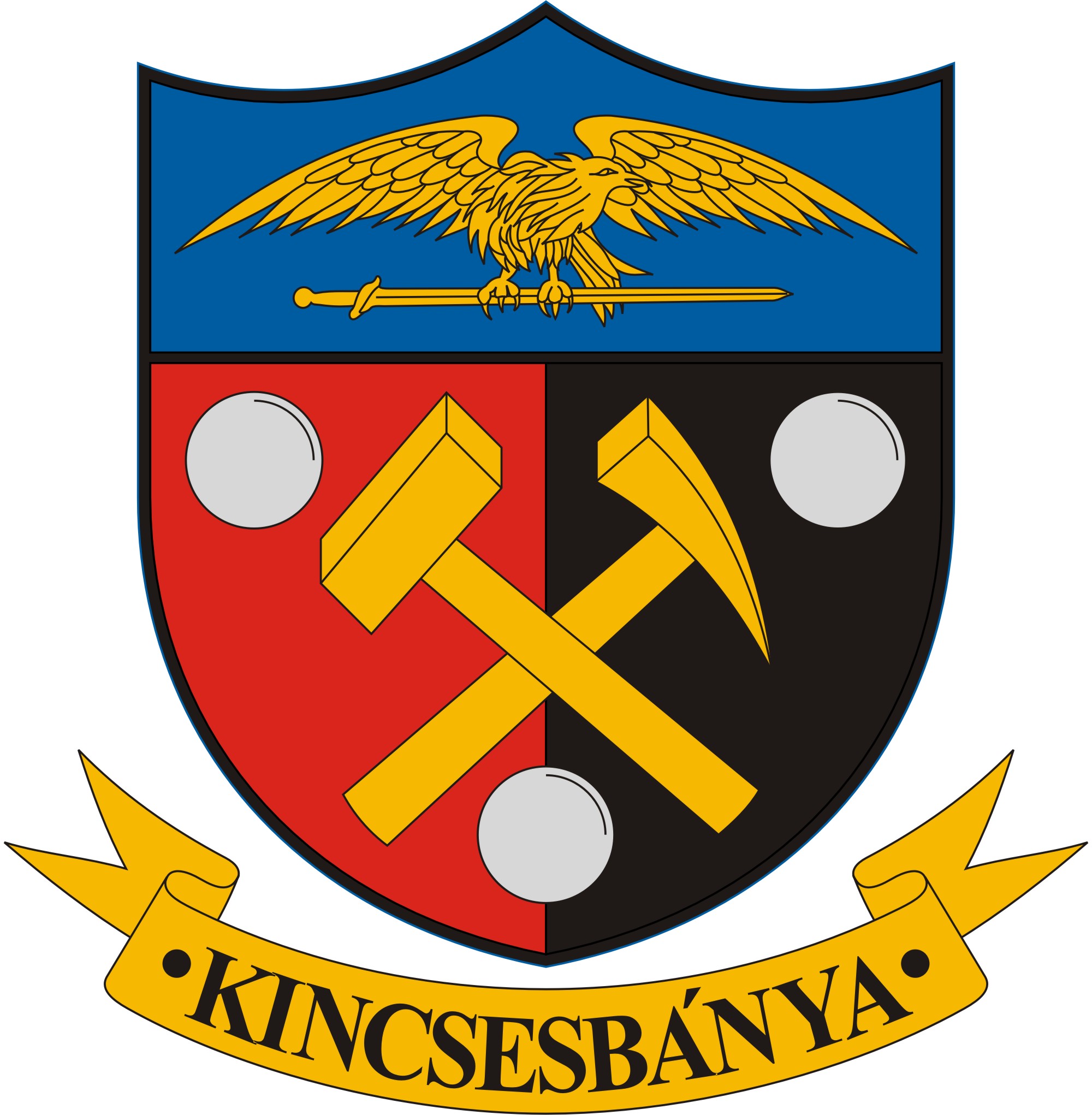 Kincsesbánya község címere Kincsesbánya község