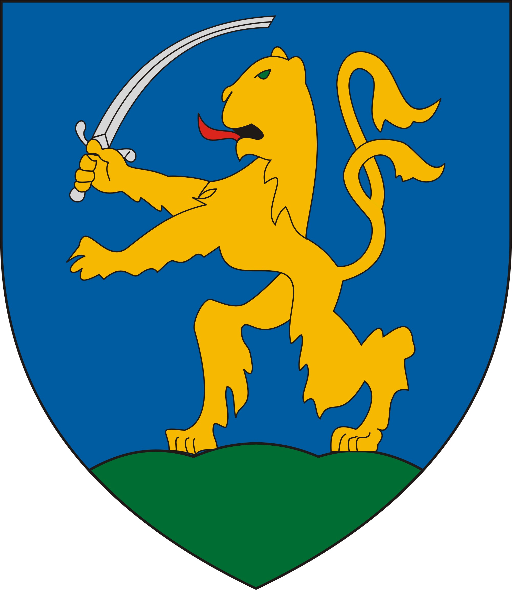 Kisbajcs község címere Kisbajcs község