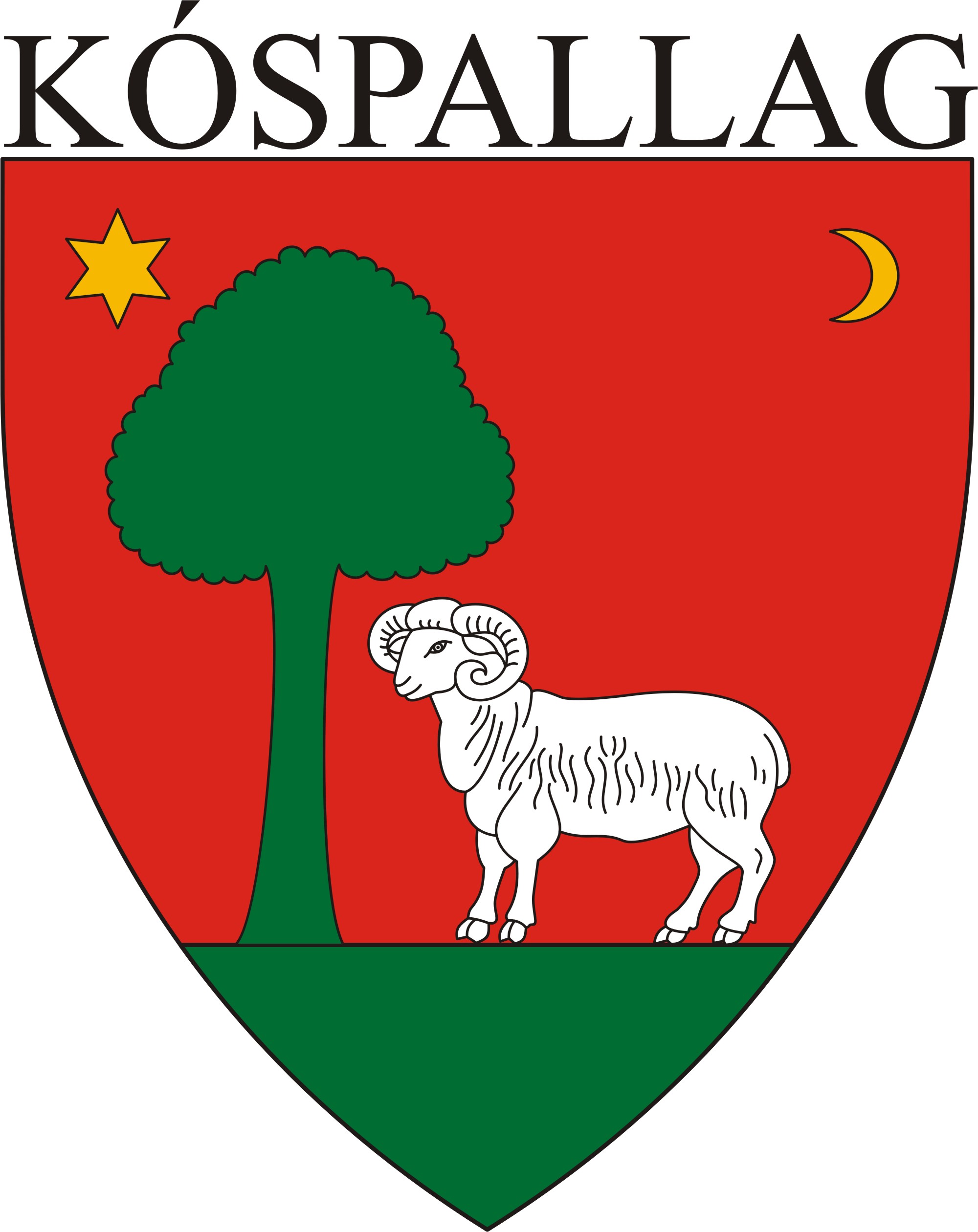 Kóspallag község címere Kóspallag község