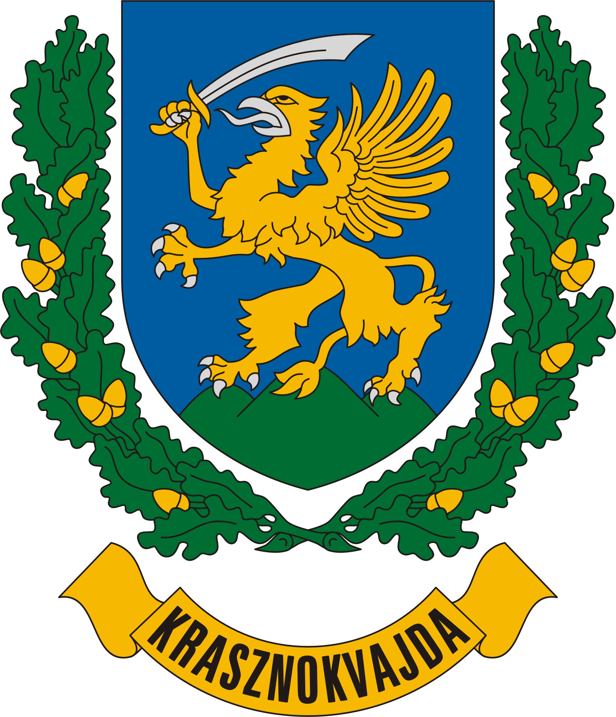 Krasznokvajda község címere Krasznokvajda község