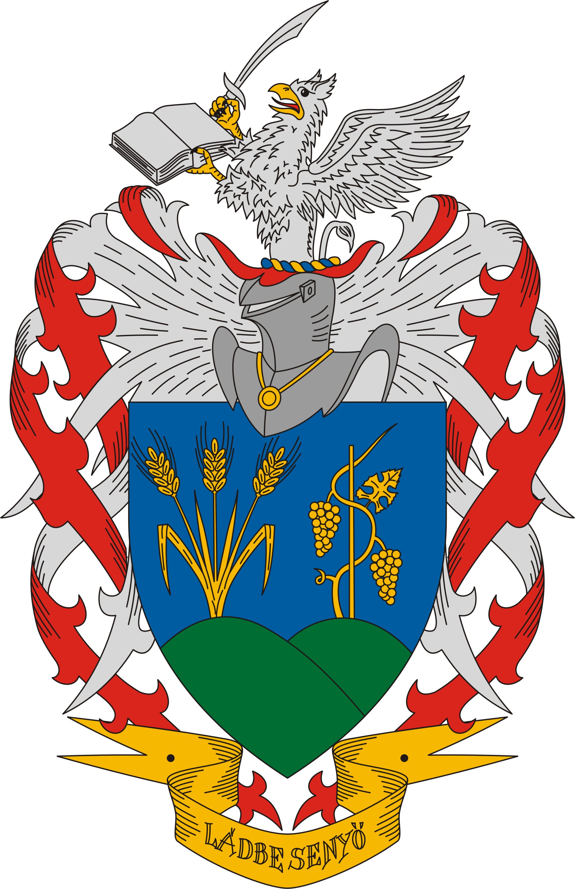 Ládbesenyő község címere Ládbesenyő község