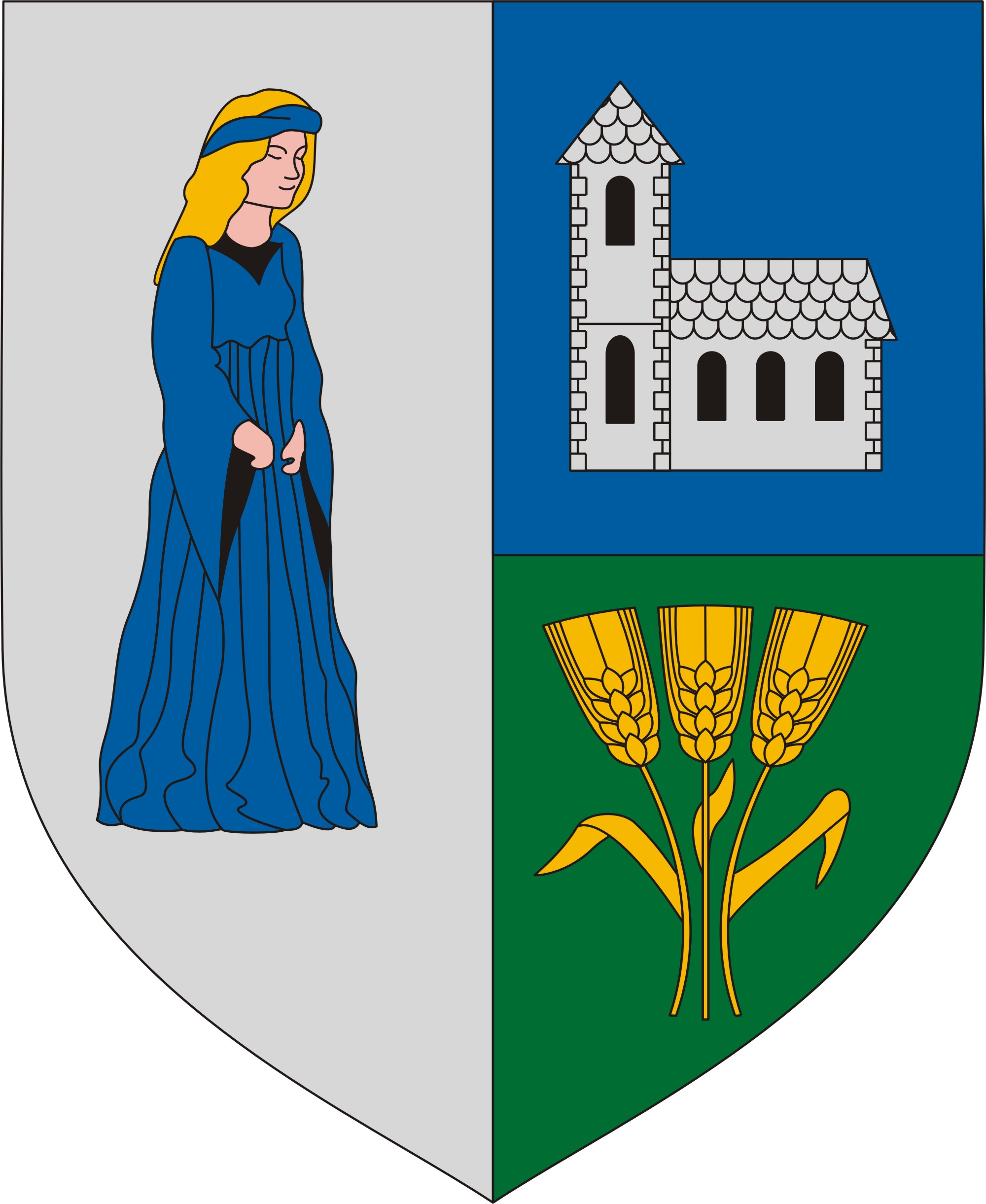 Lucfalva község címere Lucfalva község