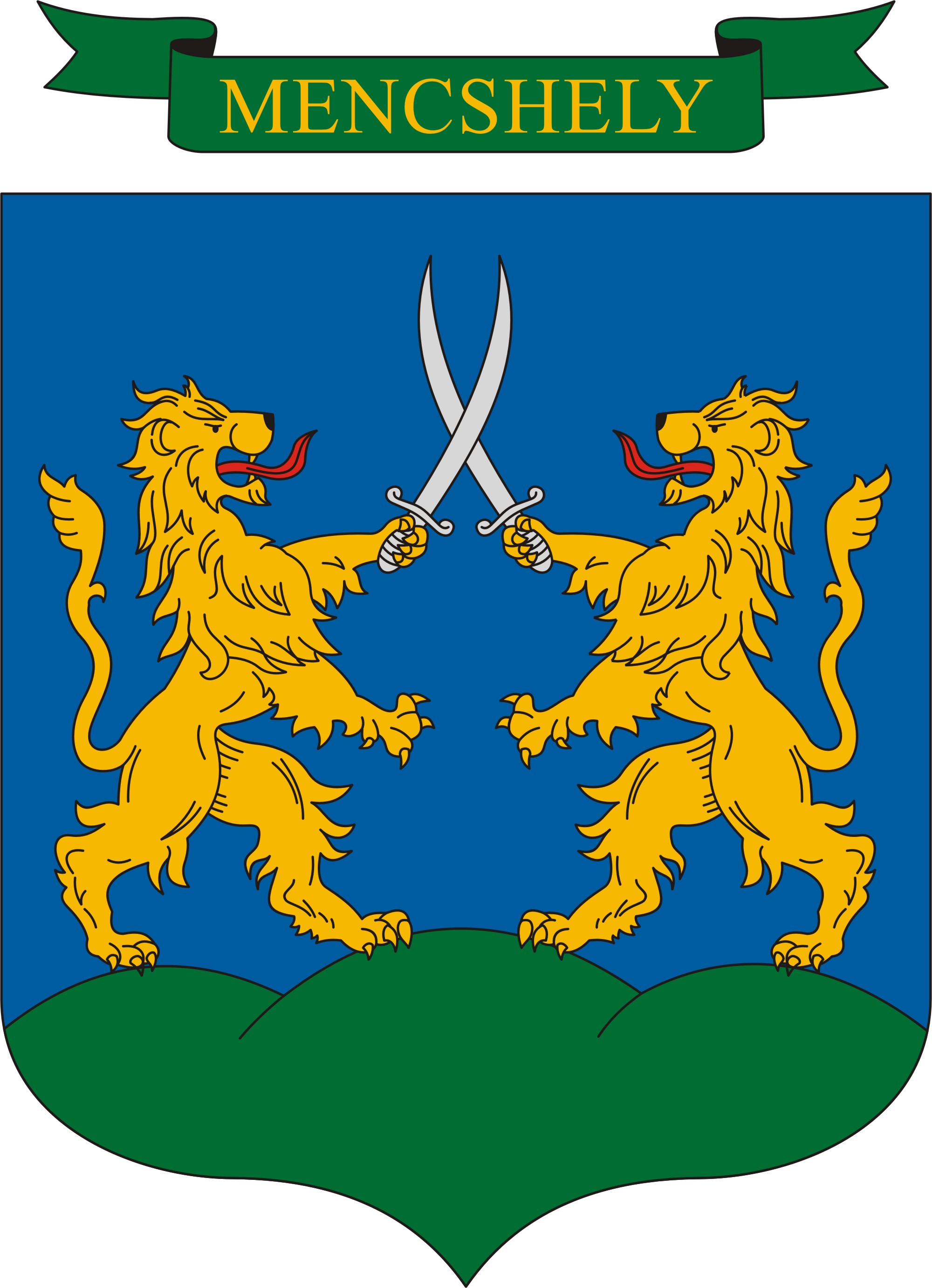 Mencshely község címere Mencshely község