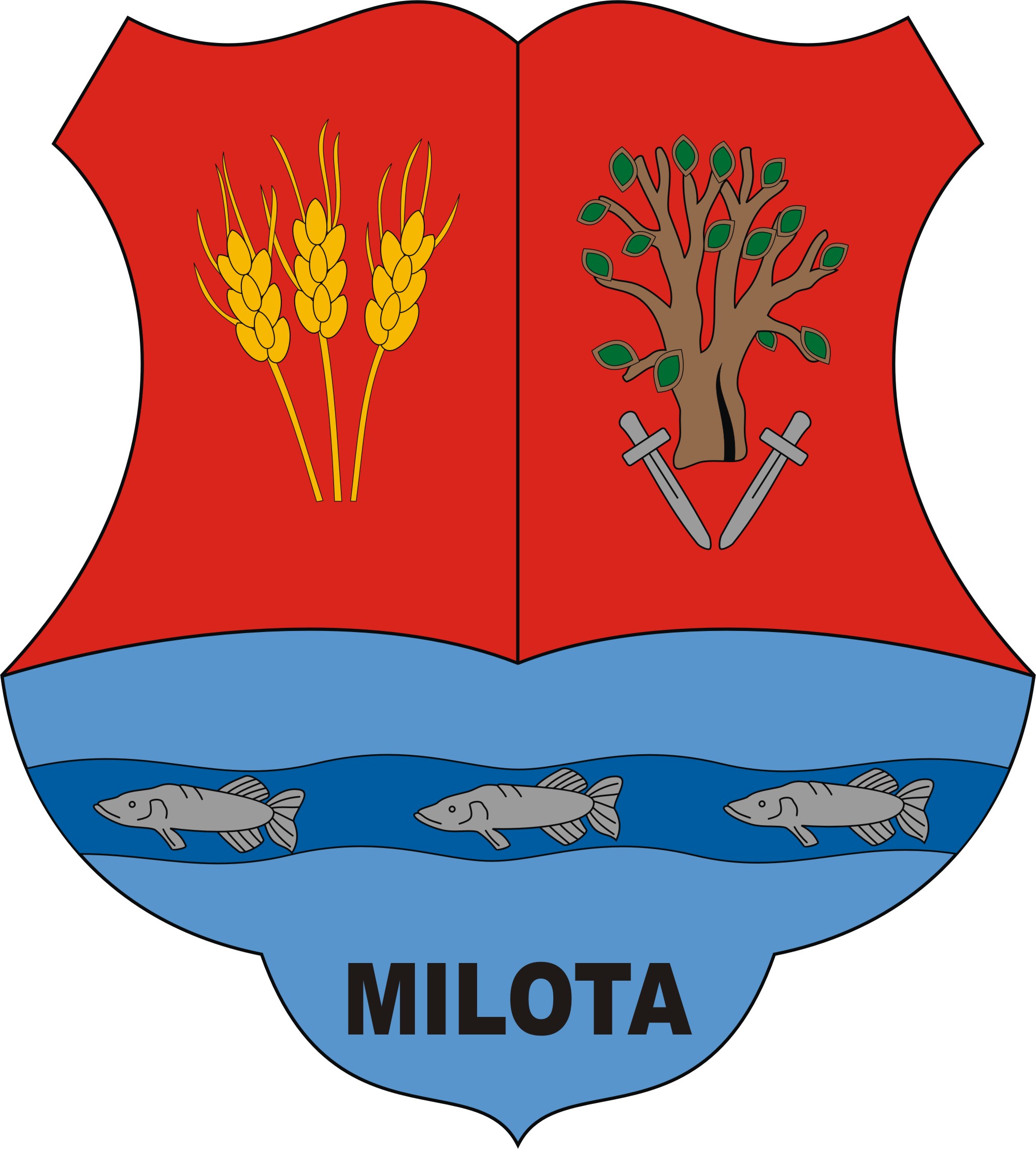 Milota község címere Milota község