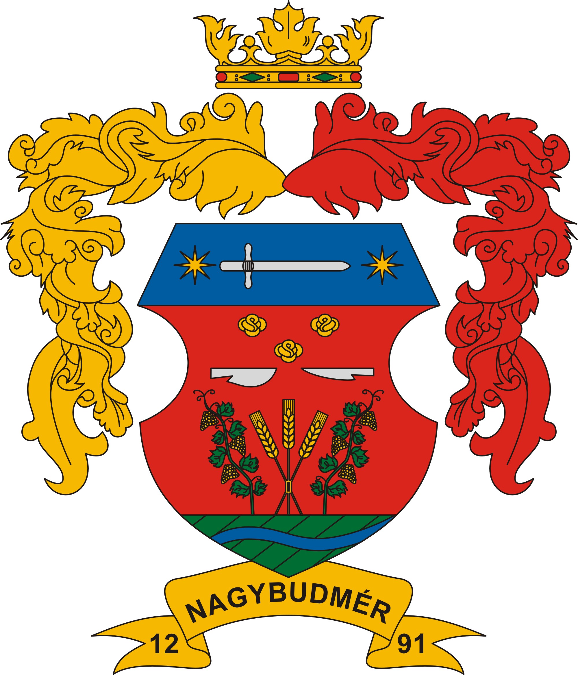 Nagybudmér község címere Nagybudmér község