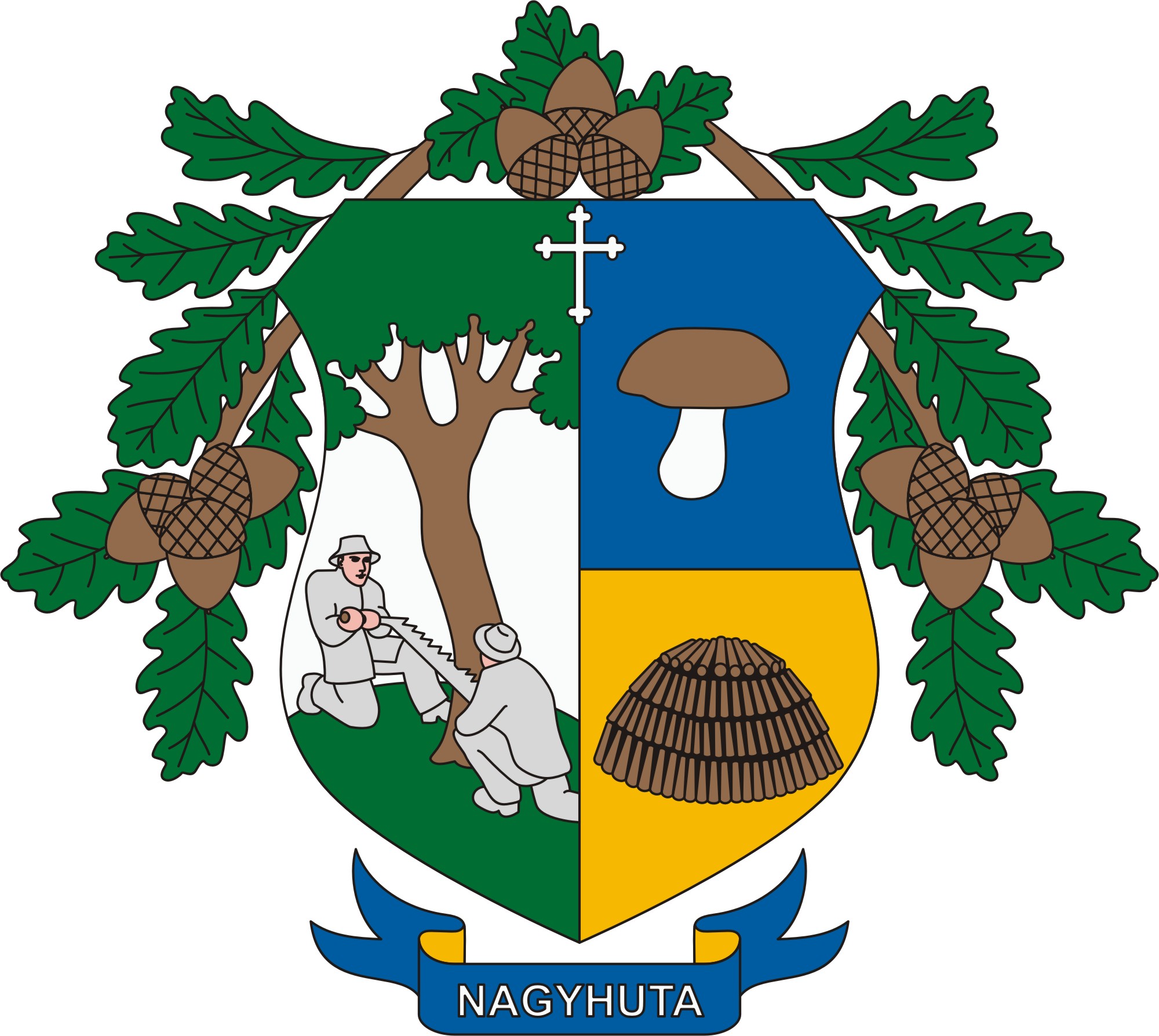 Nagyhuta község címere Nagyhuta község