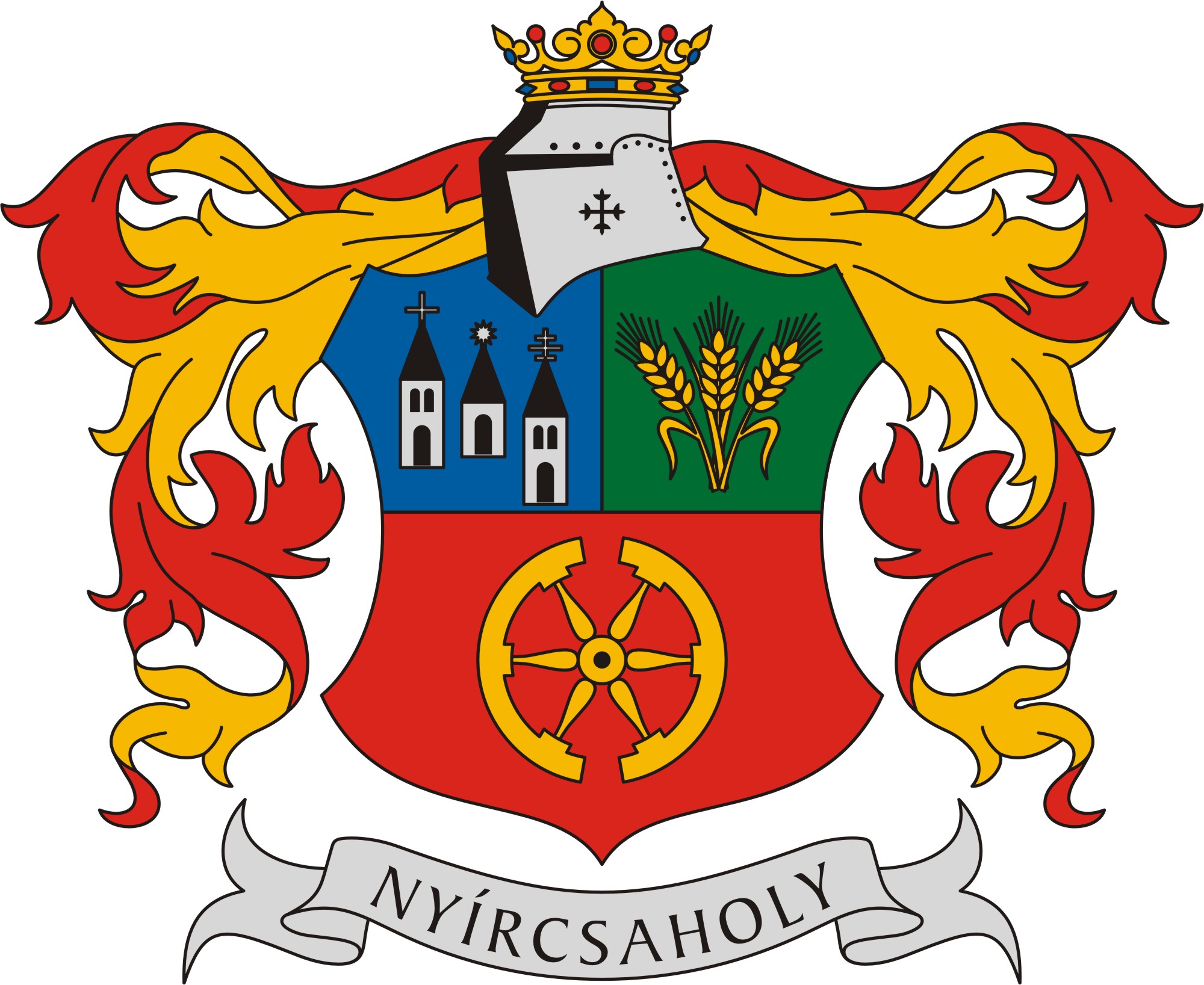 Nyírcsaholy község címere Nyírcsaholy község