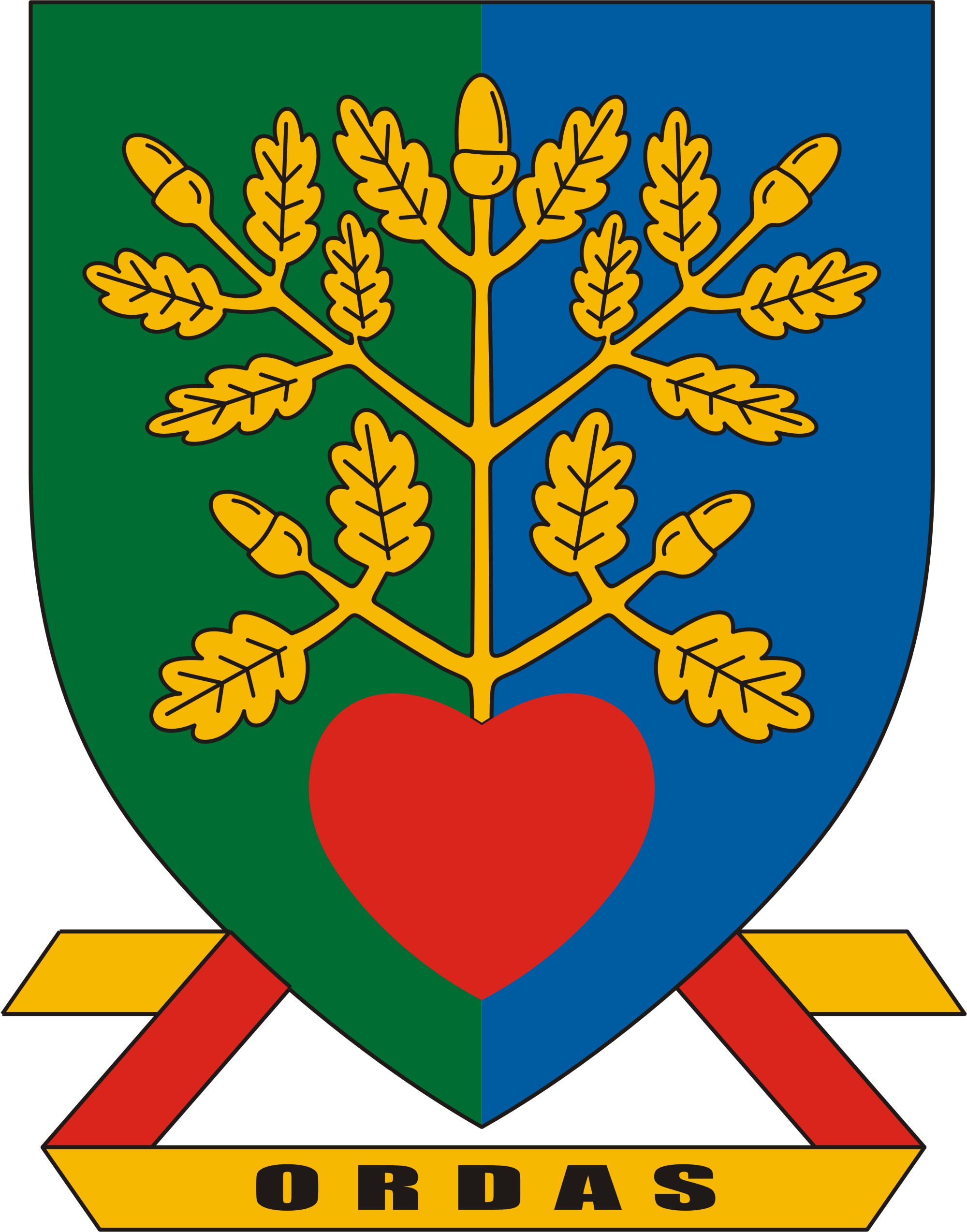 Ordas község címere Ordas község