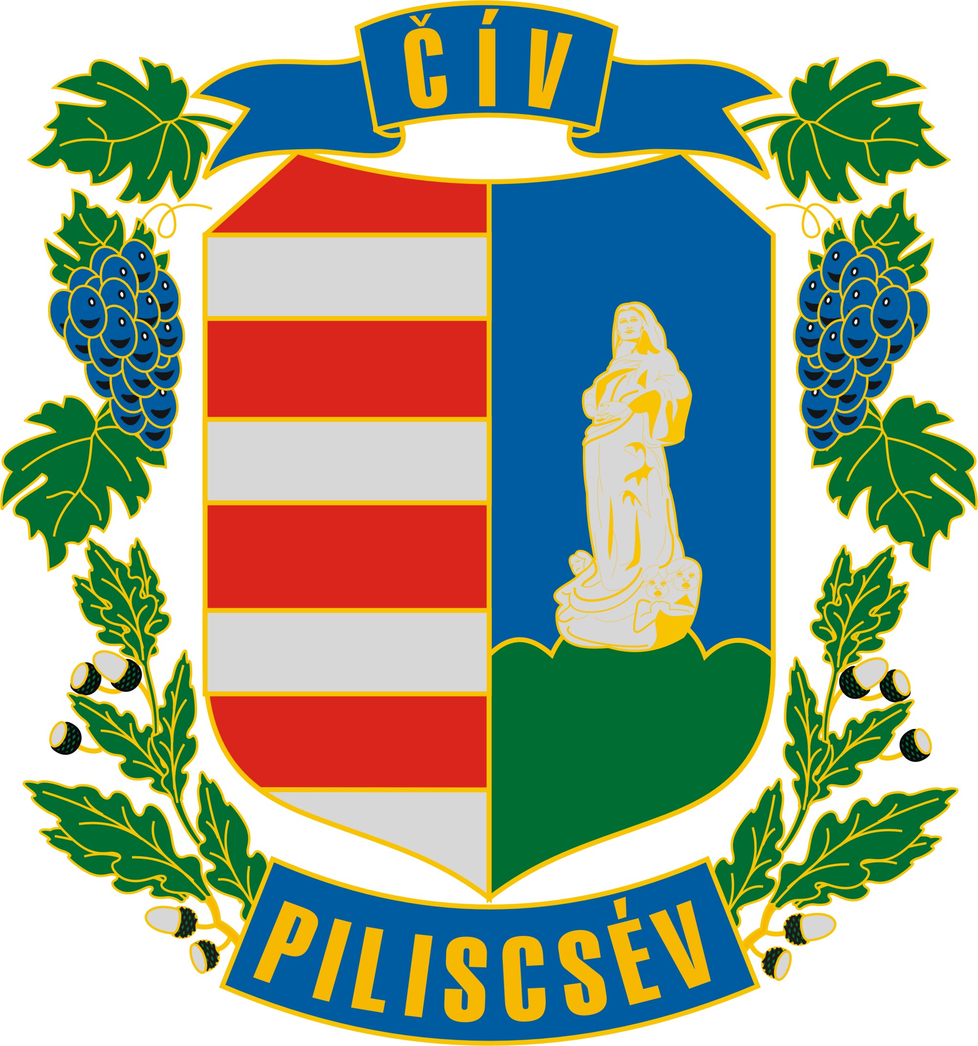 Piliscsév község címere Piliscsév község