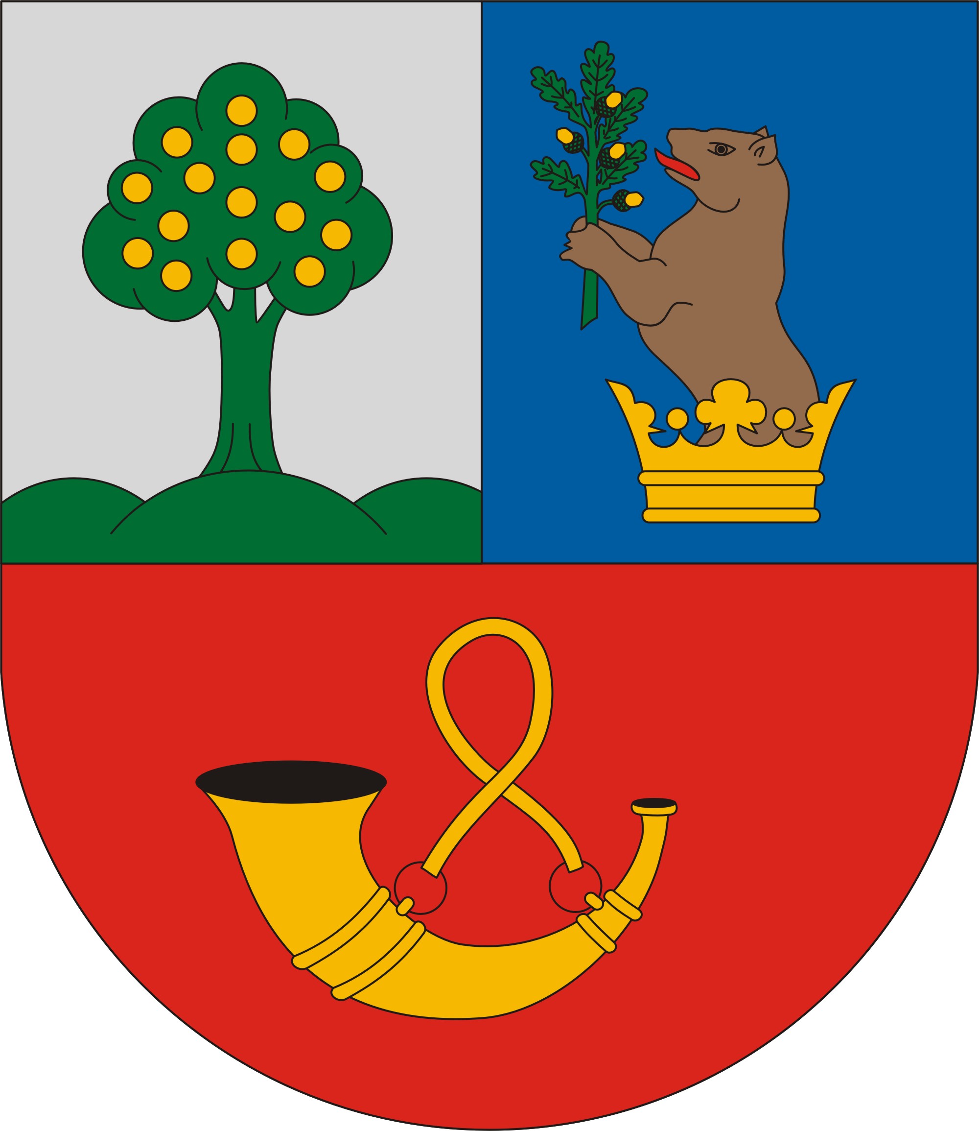 Porrog község címere Porrog község