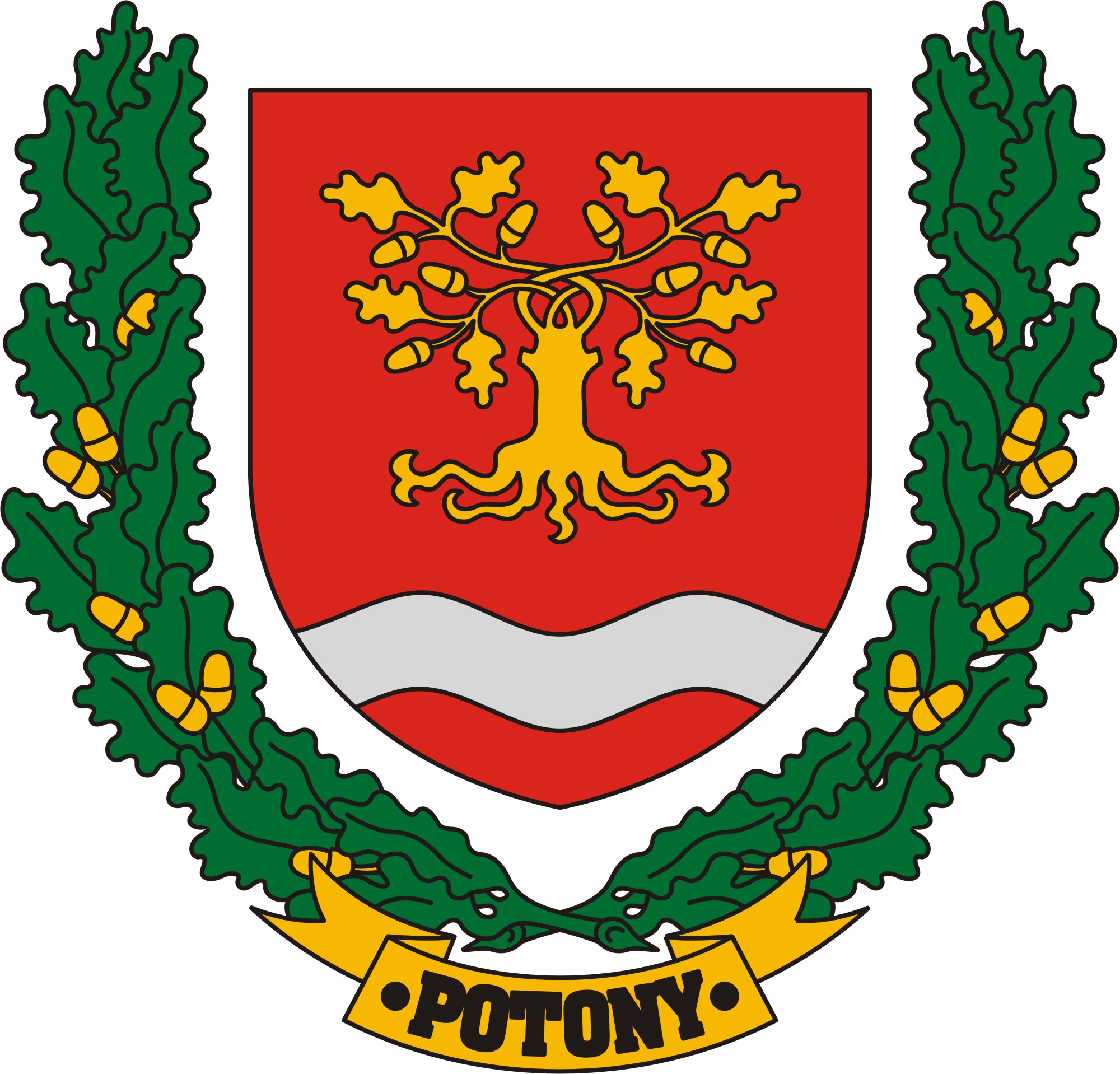 Potony község címere Potony község