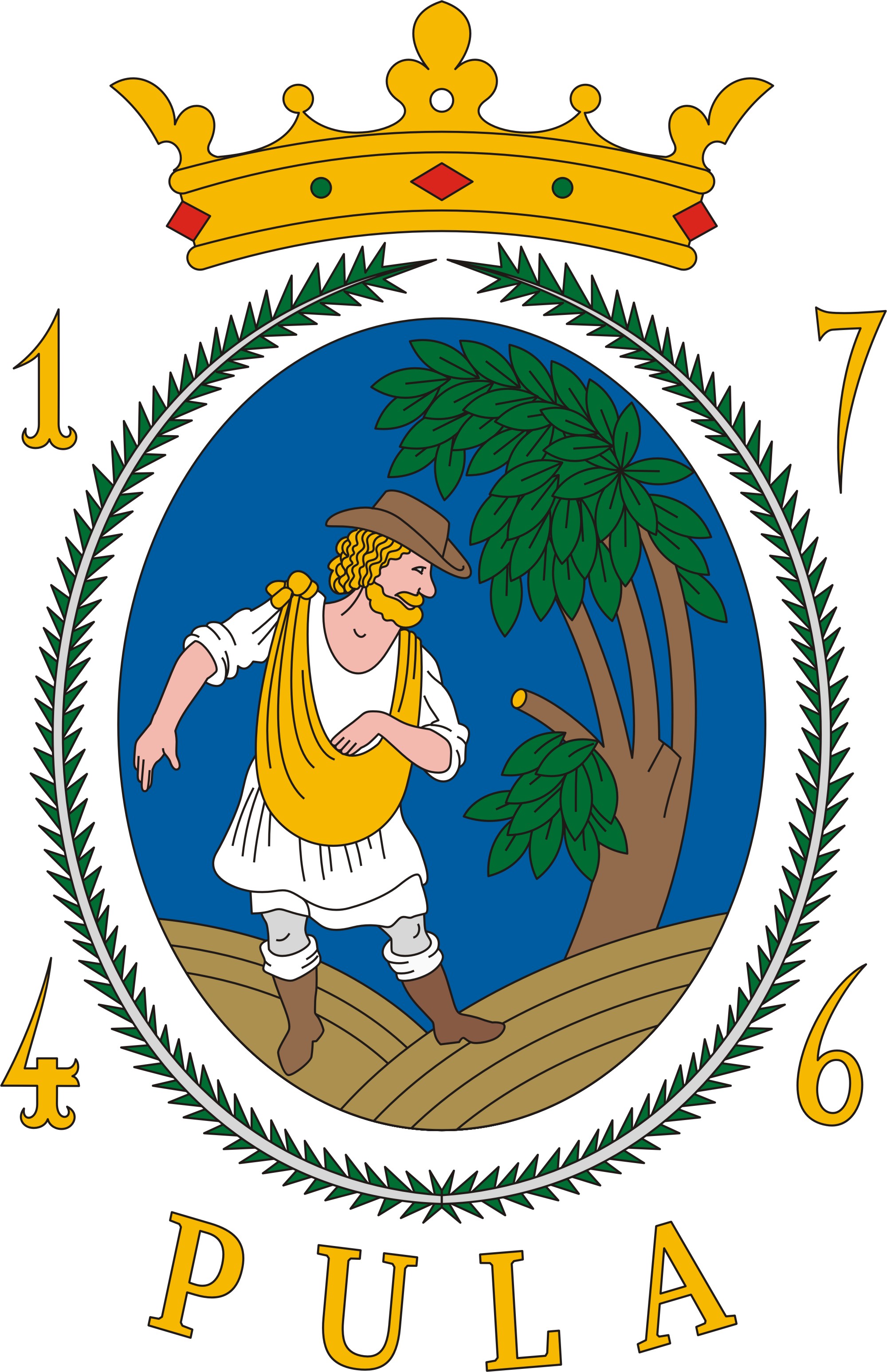 Pula község címere Pula község