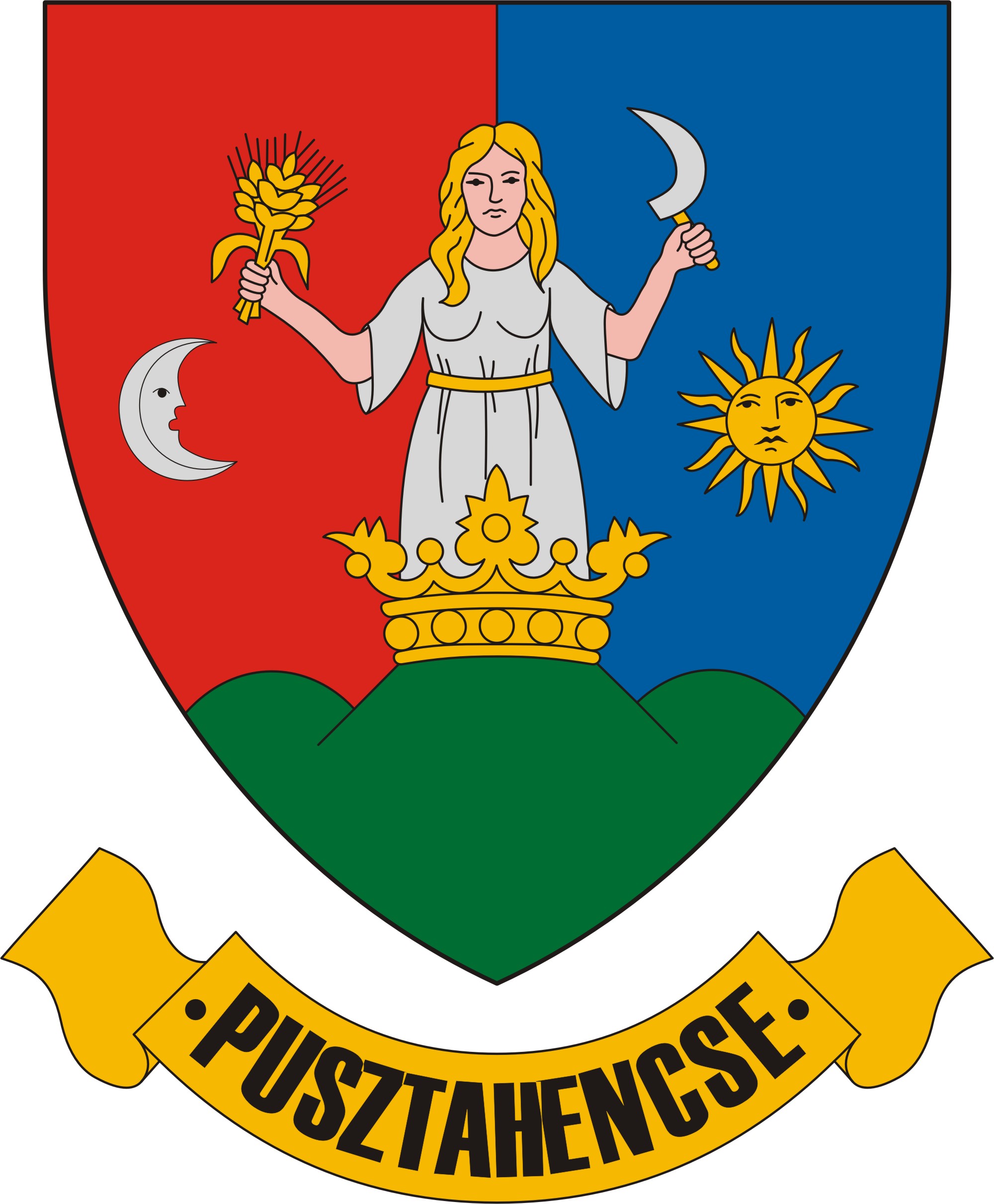 Pusztahencse község címere Pusztahencse község