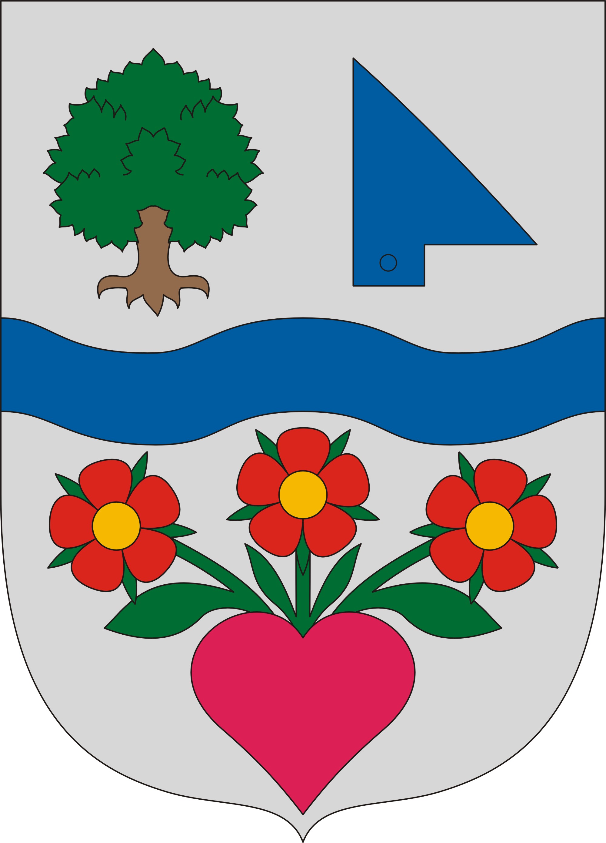 Röjtökmuzsaj község címere Röjtökmuzsaj község