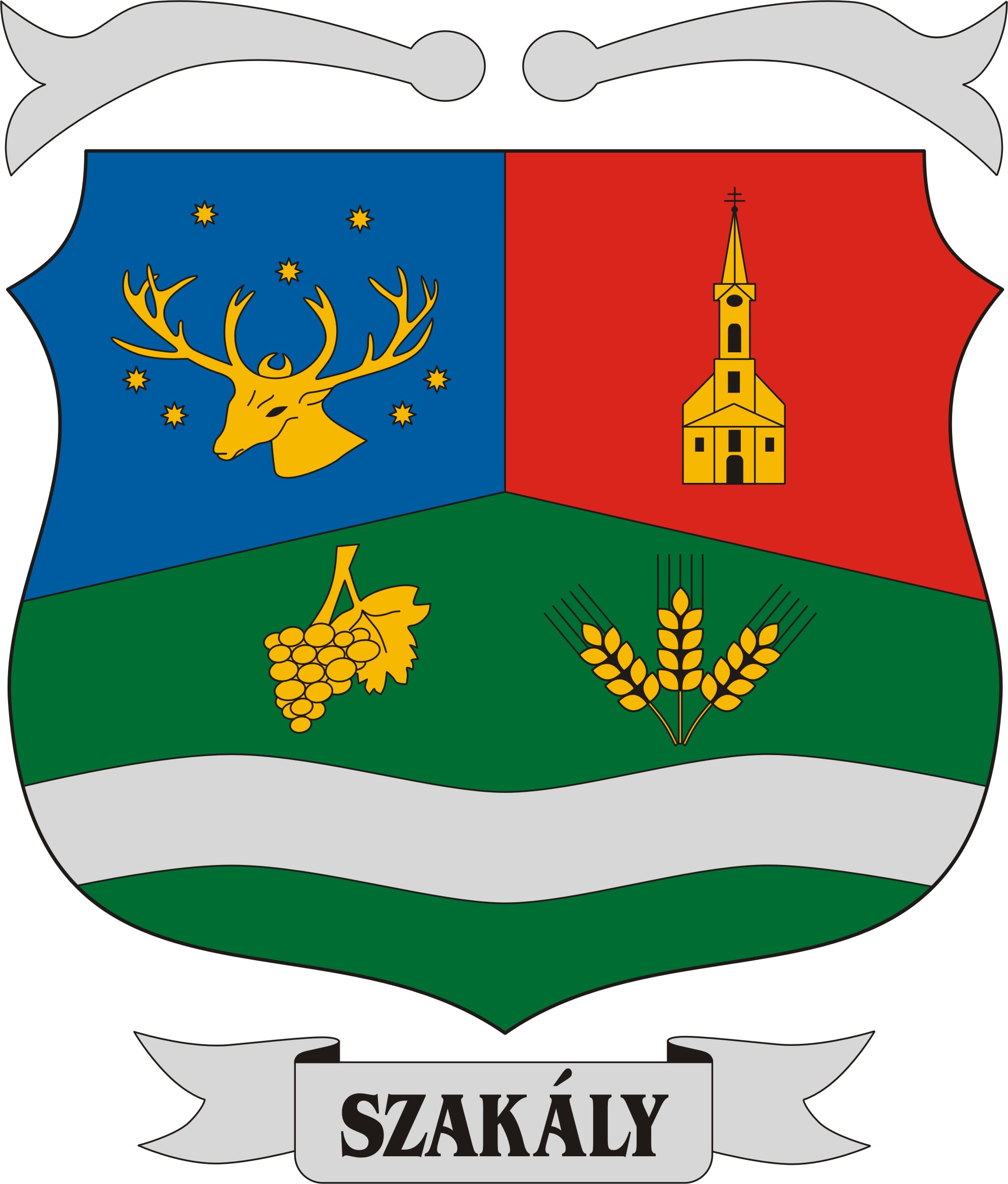 Szakály község címere Szakály község