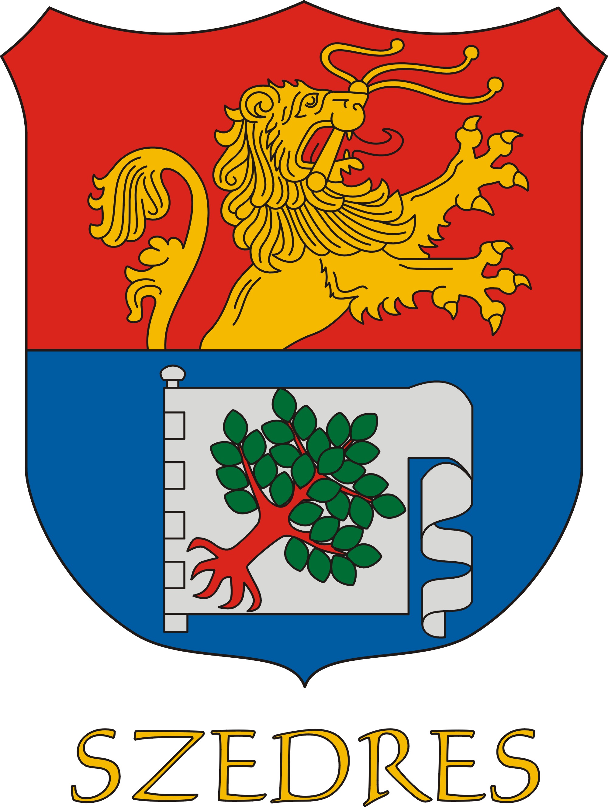 Szedres község címere Szedres község