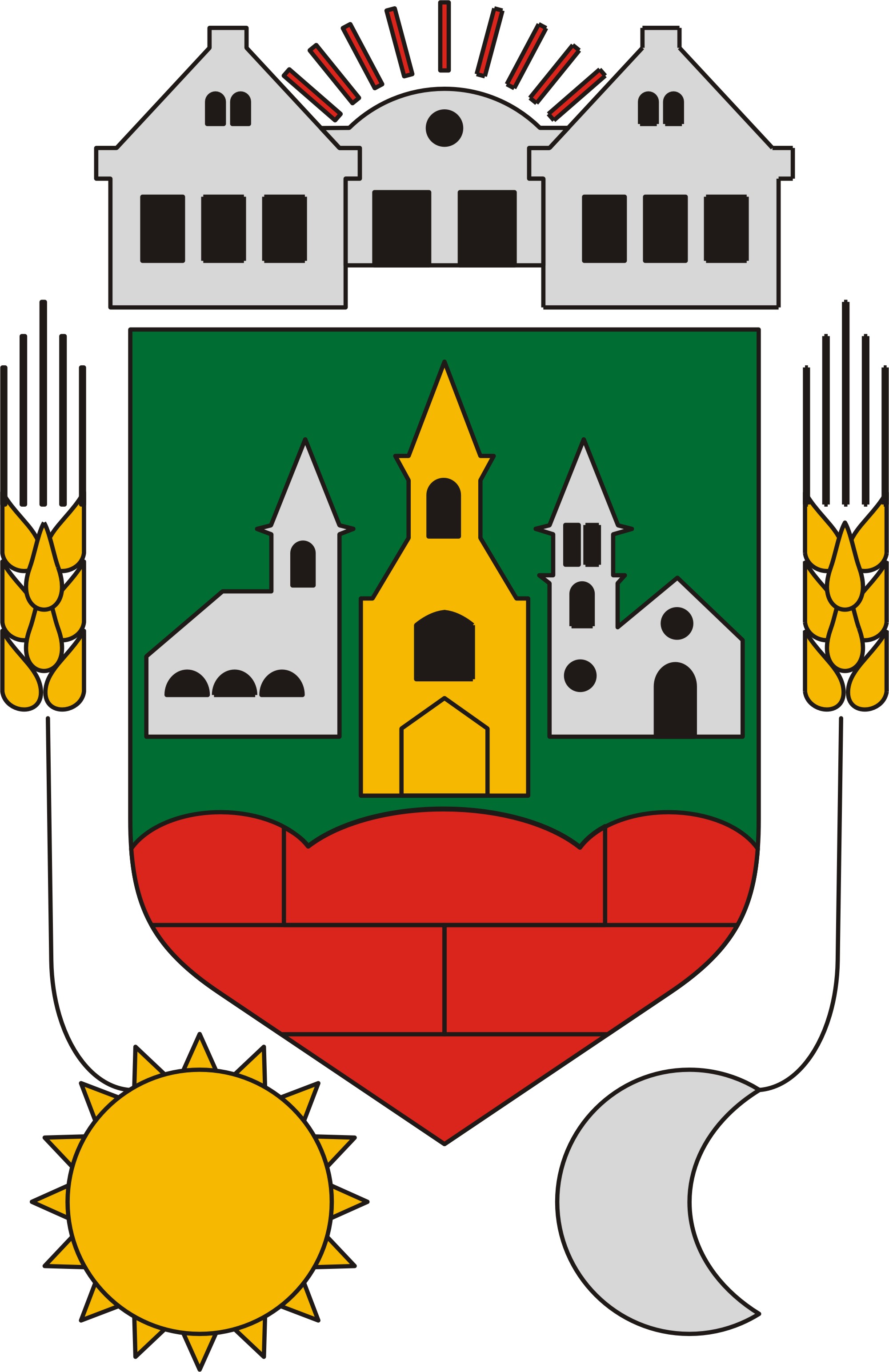 Szerecseny község címere Szerecseny község