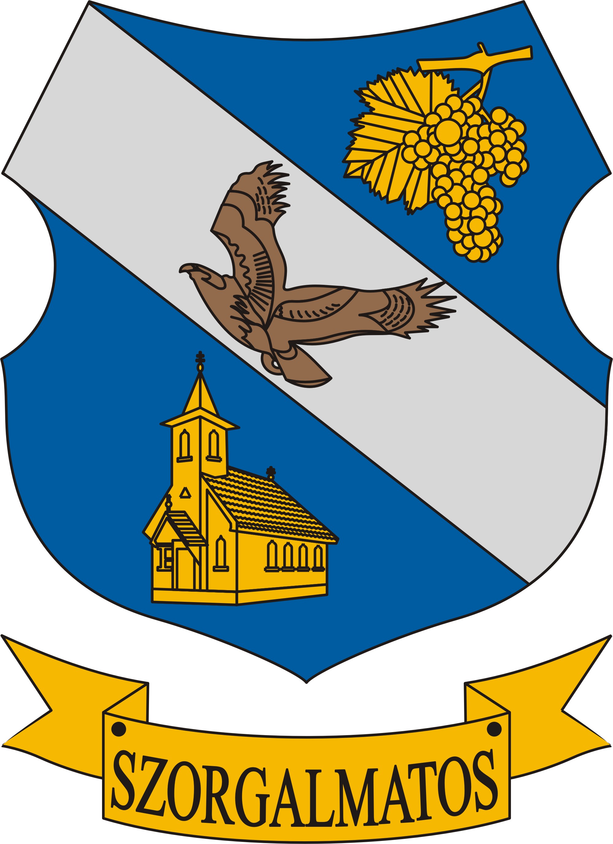 Szorgalmatos község címere Szorgalmatos község