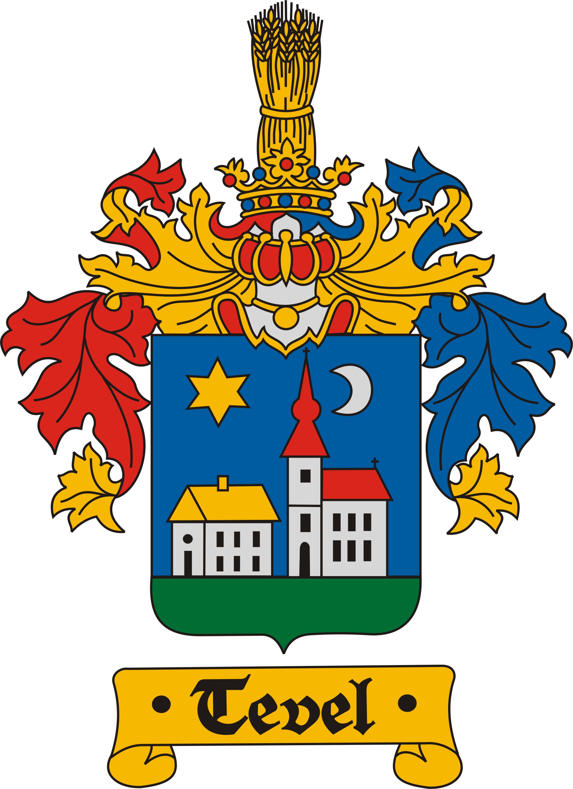 Tevel község címere Tevel község