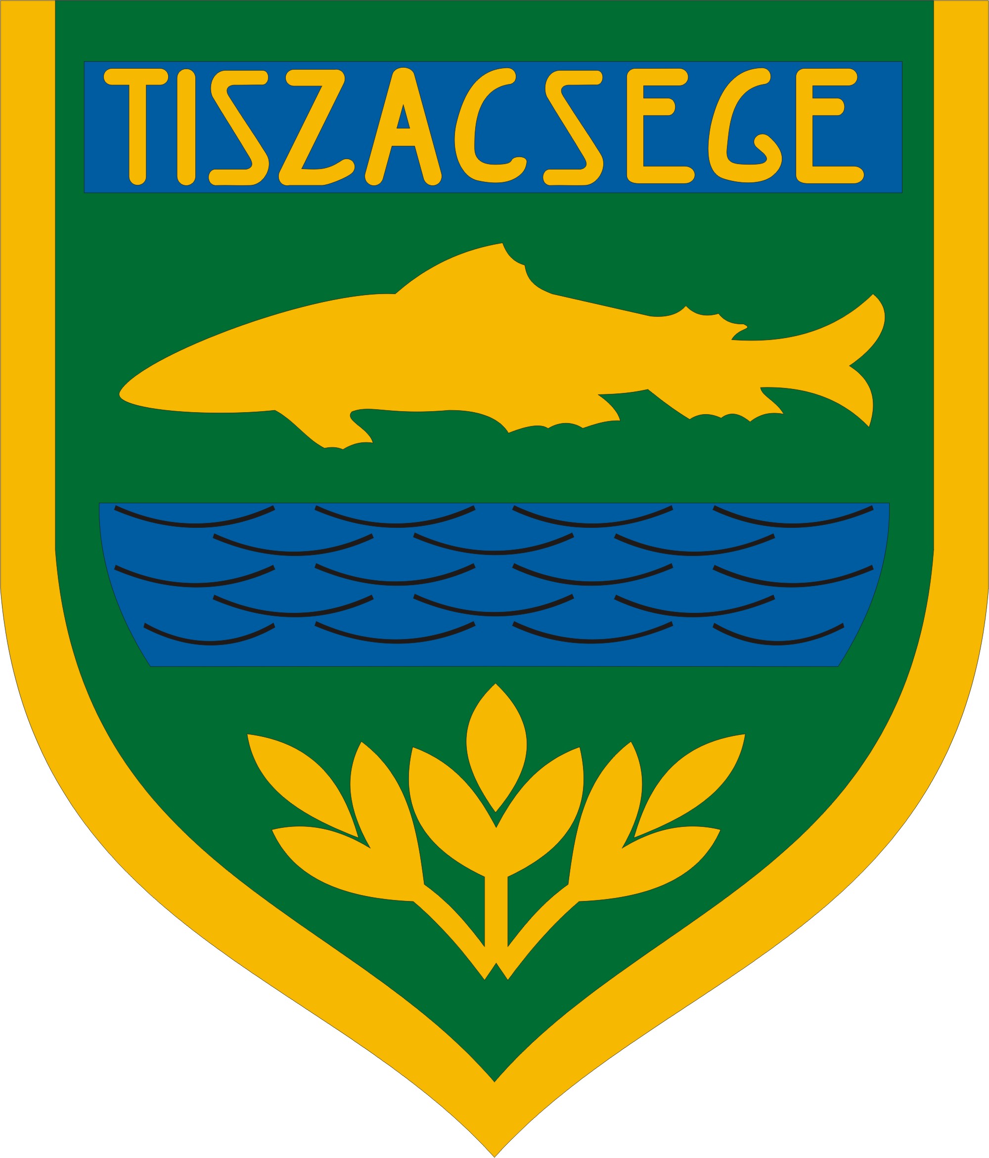 Tiszacsege város címere Tiszacsege város