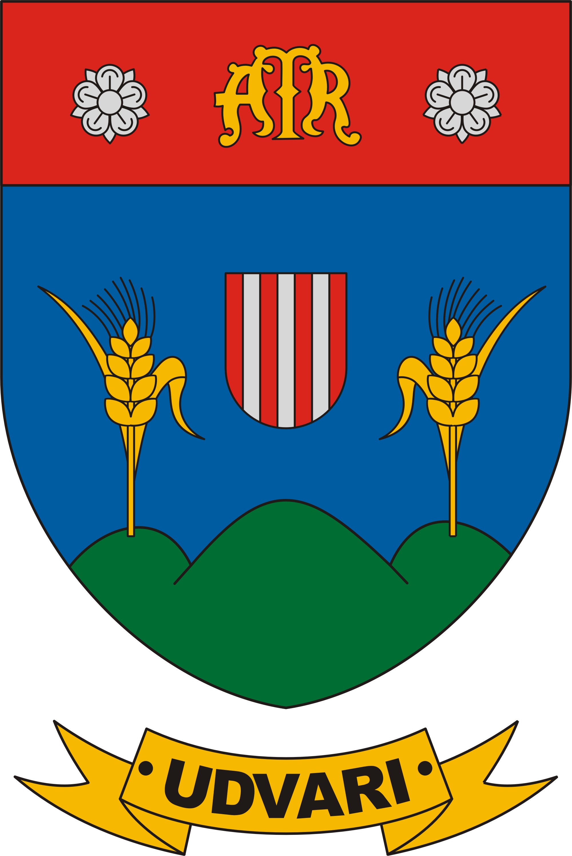 Udvari község címere Udvari község