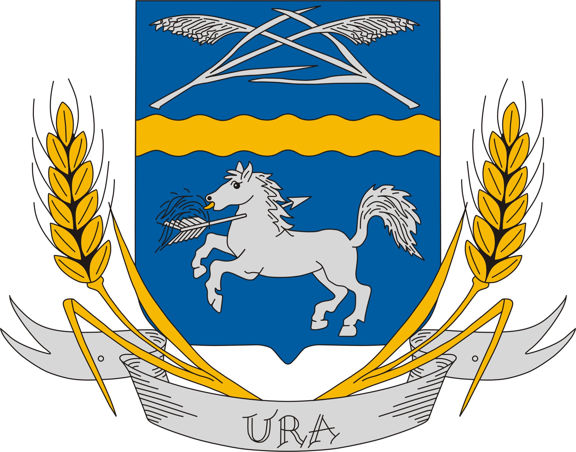 Ura község címere Ura község