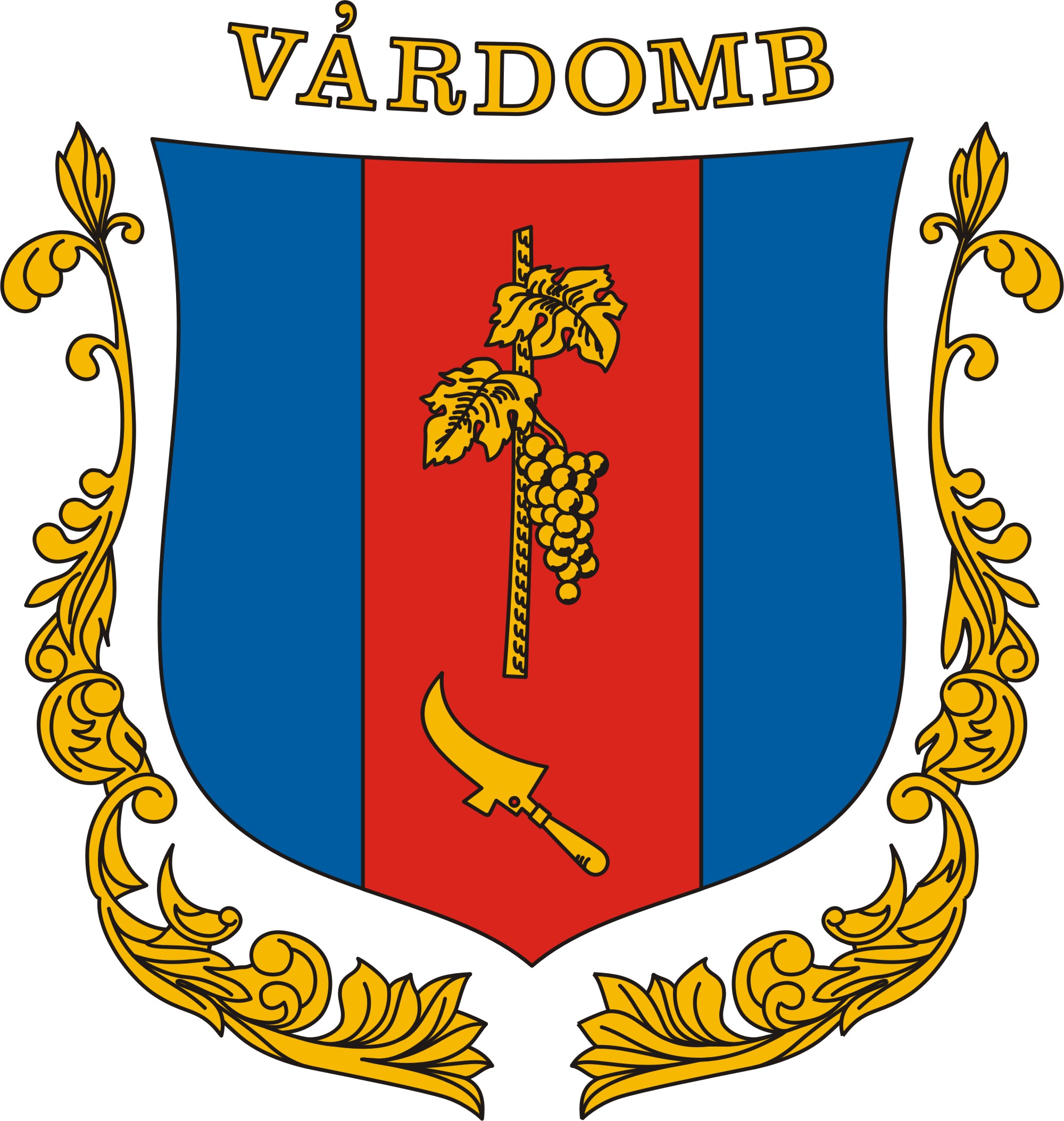 Várdomb község címere Várdomb község